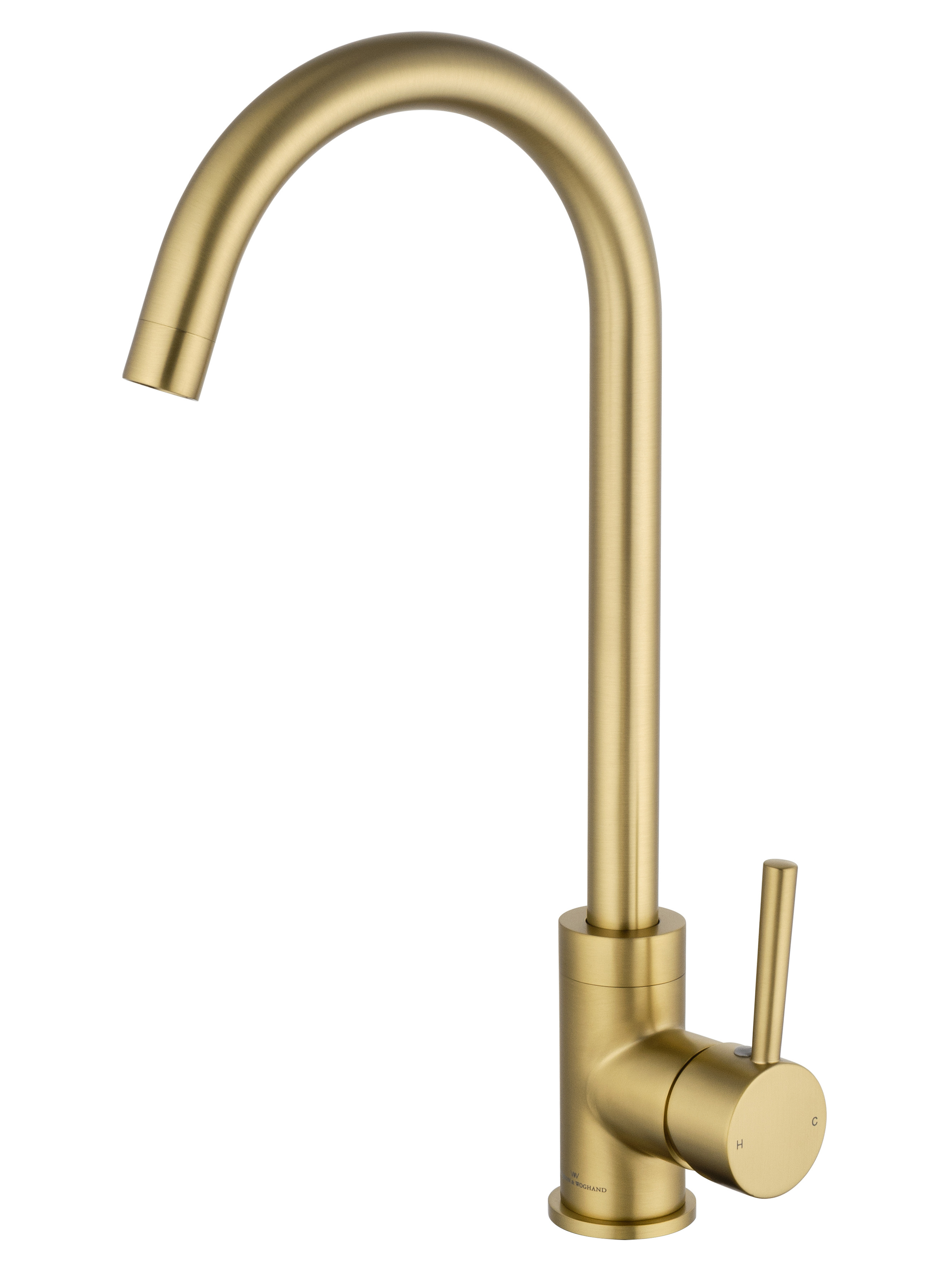 Изображение товара Смеситель для кухни с поворотным изливом 30 см, золотистый WONZON & WOGHAND