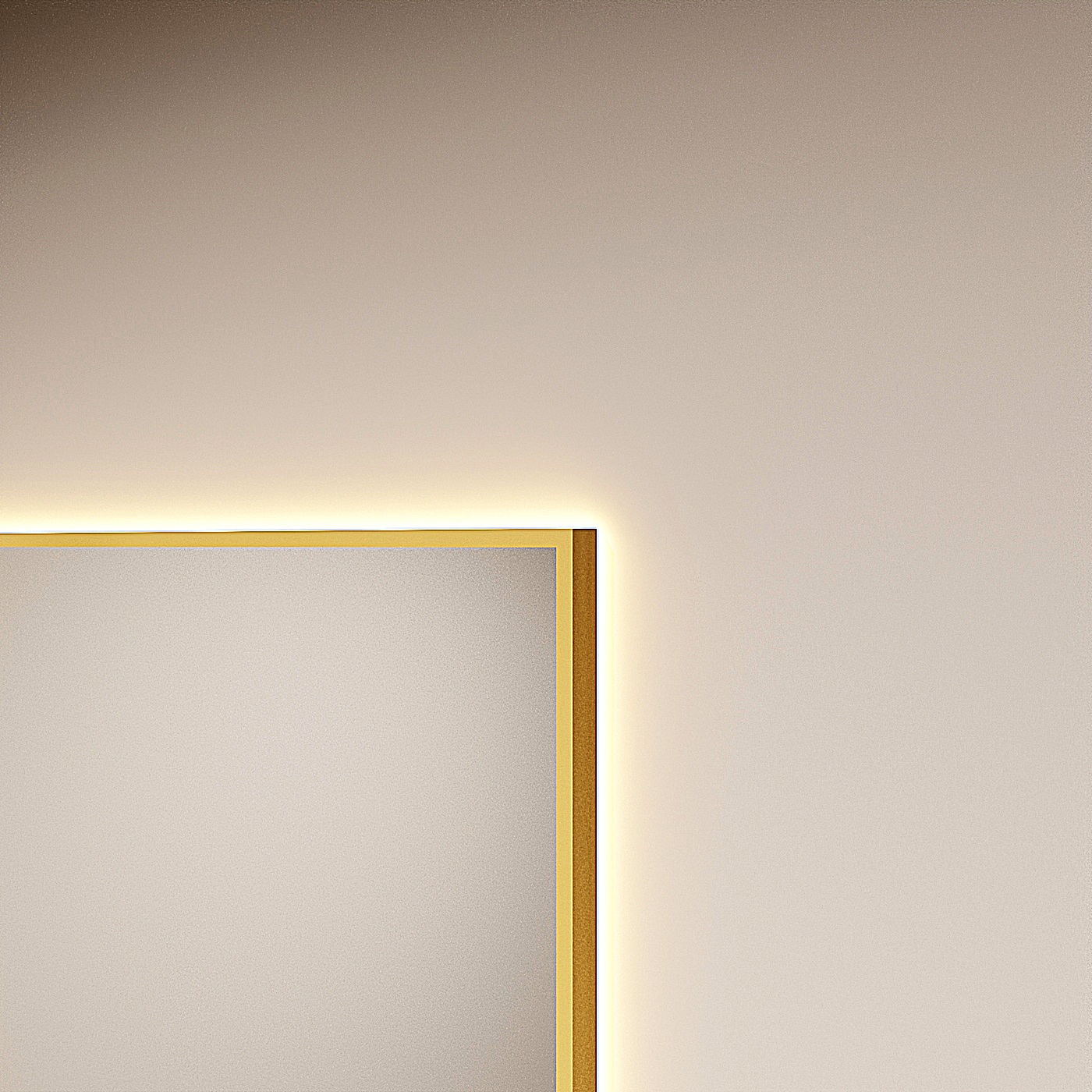 Изображение товара Зеркало с подсветкой в ванную Alumirror 170x70см сенсорное в алюминиевой раме цвет золото