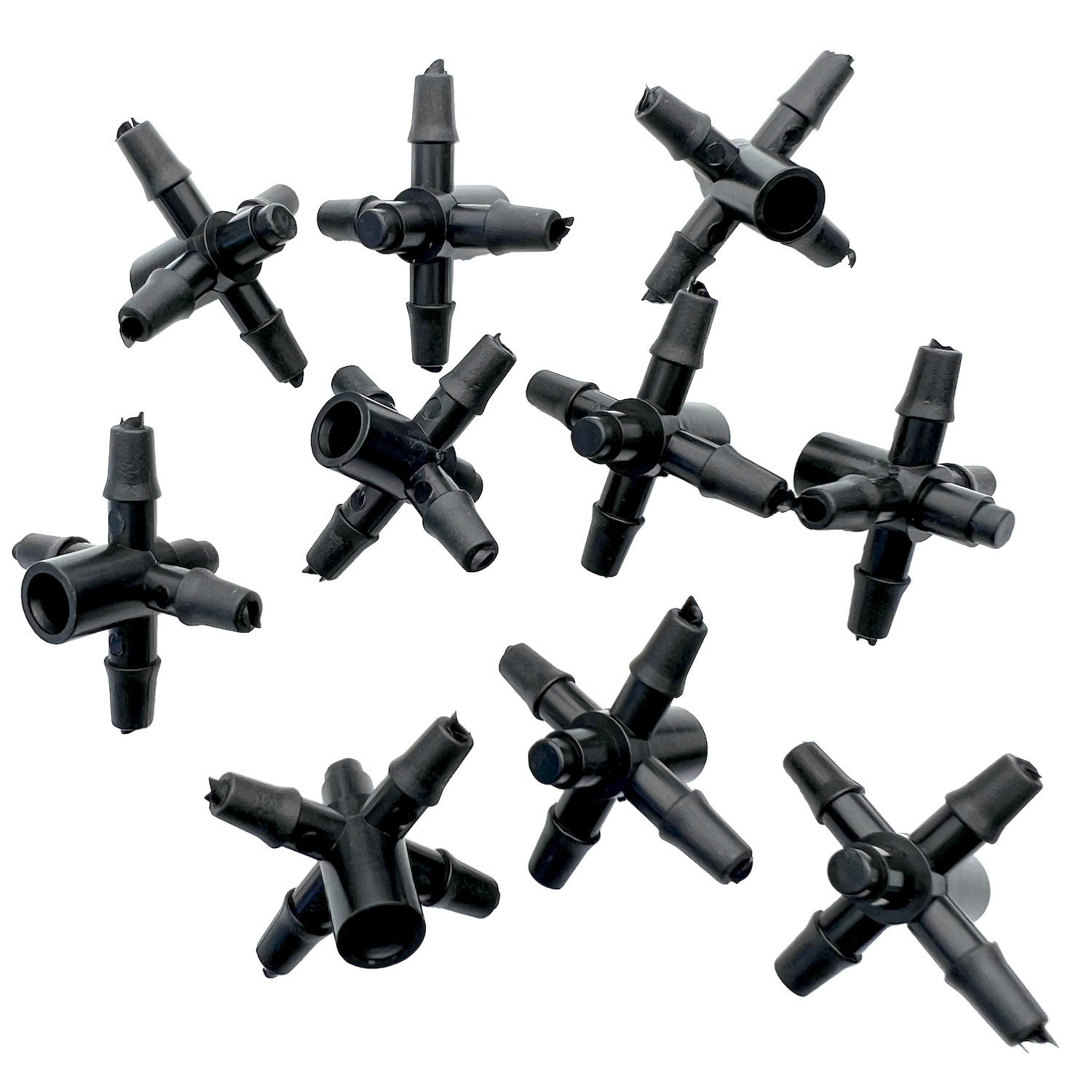 Изображение товара Разветвитель крестовой на 4 выхода для микротрубки Boutte 3-4 мм 10 шт