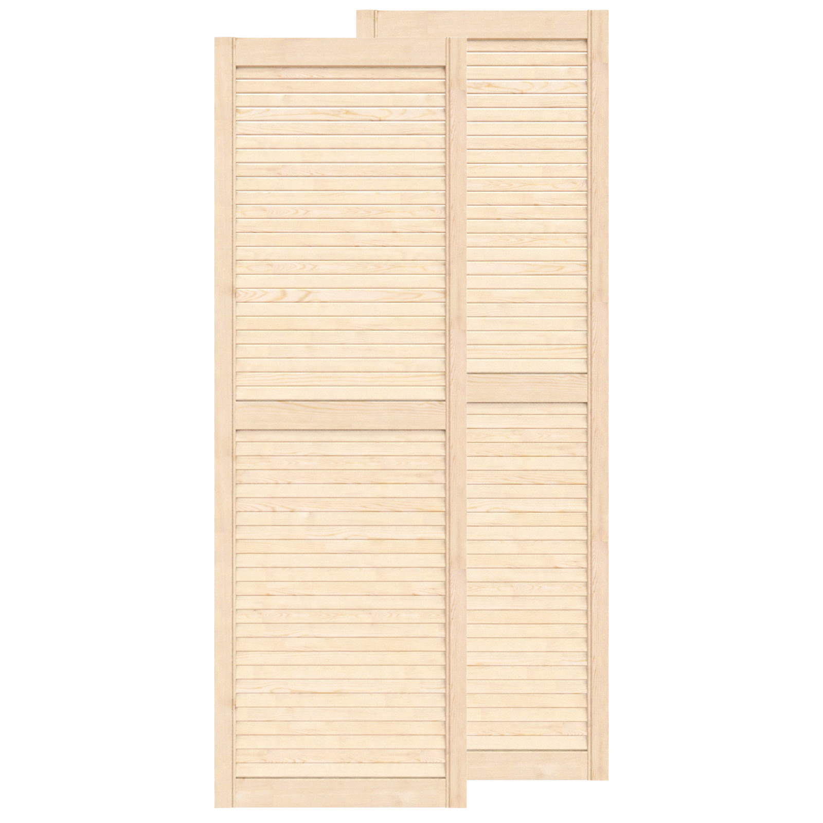 Изображение товара Жалюзийная дверь из сосны Timber&Style 1505x494x20 мм комплект 2 шт