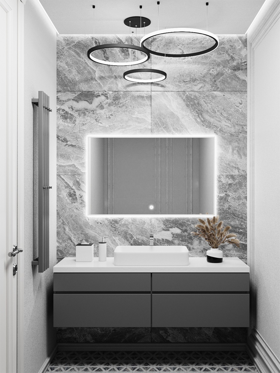 Изображение товара Зеркало с подсветкой Alumirror 100x70см сенсорное влагостойкое Россия