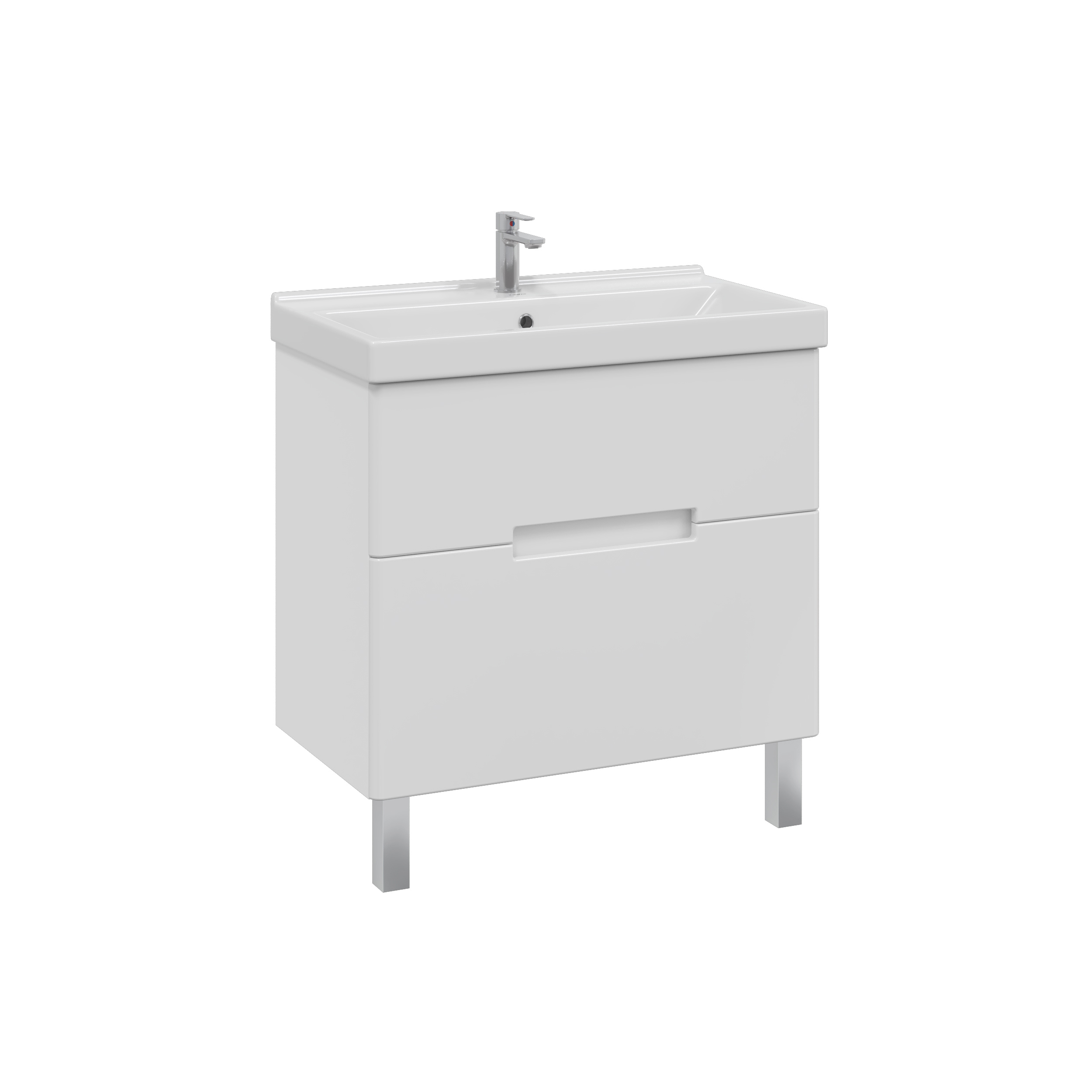 Изображение товара Тумба напольная с раковиной SanStar Ориана 80 см белая Россия