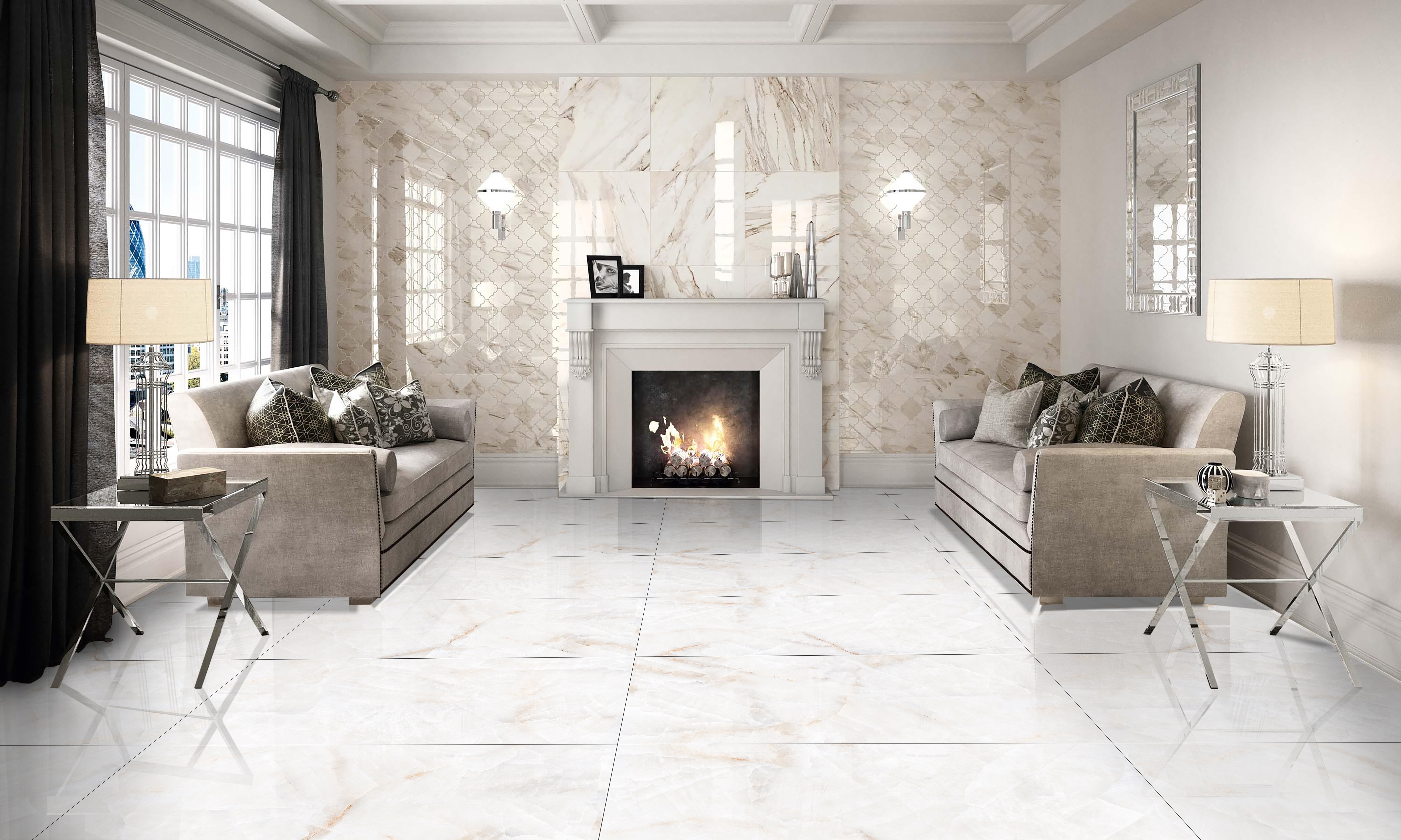 Изображение товара Керамогранит Do&po Birch onyx 60x120см бежевый полированный для стен и пола