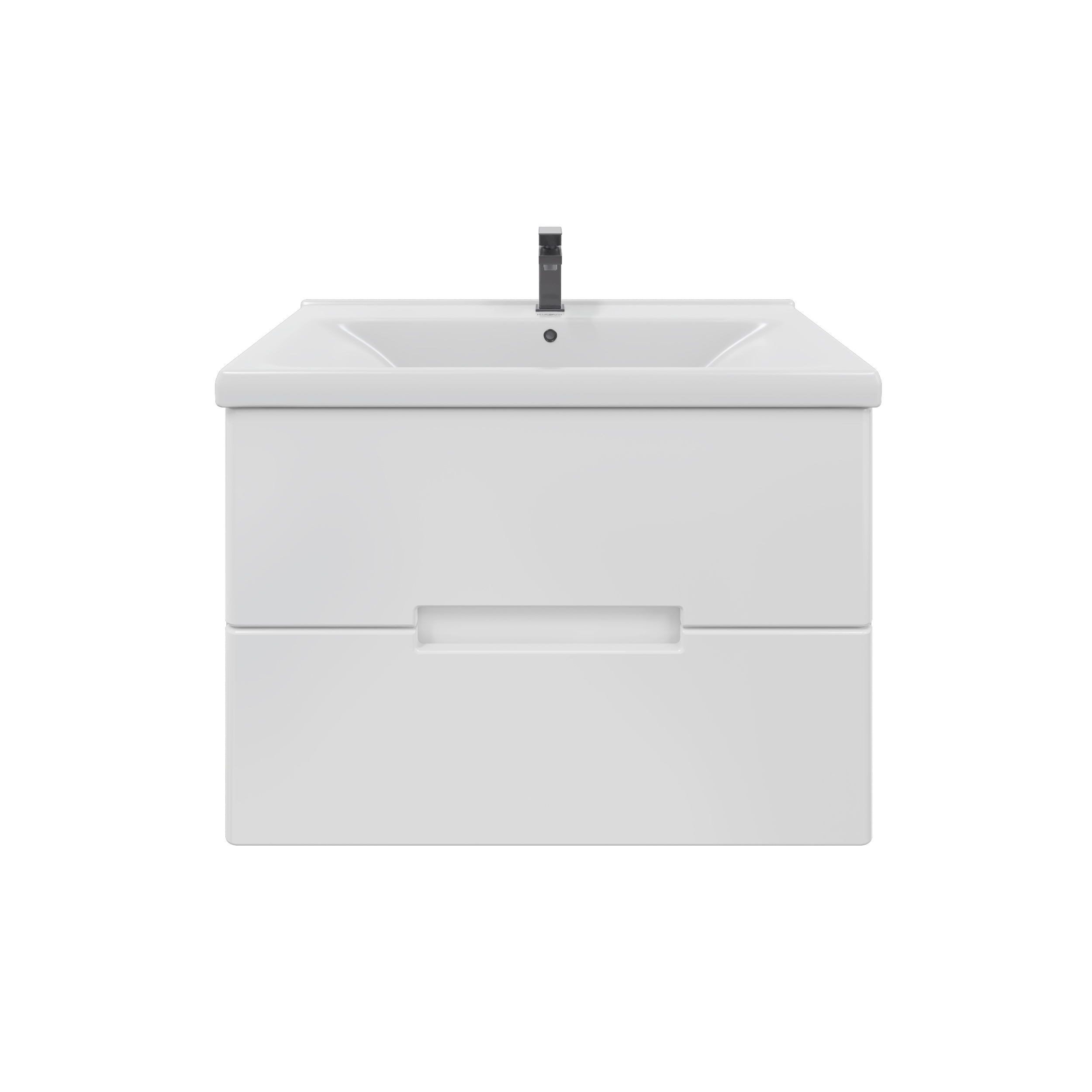 Изображение товара Тумба под раковину Санстар Ориана 70 см с раковиной Миранда 70 Белая российская мебель для ванной