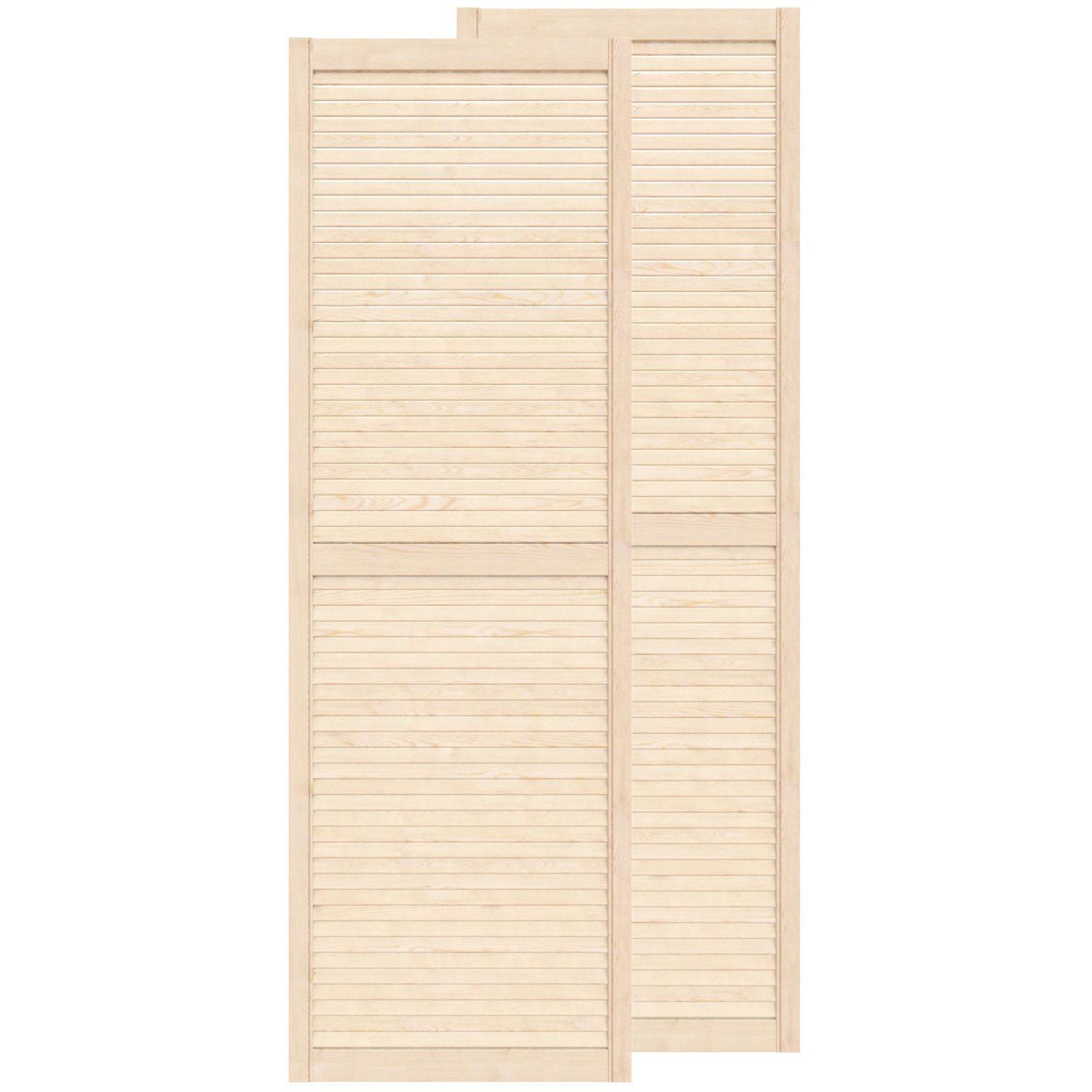 Изображение товара Жалюзийная дверь Timber&Style из сосны 1805x594x20 мм комплект 2 шт