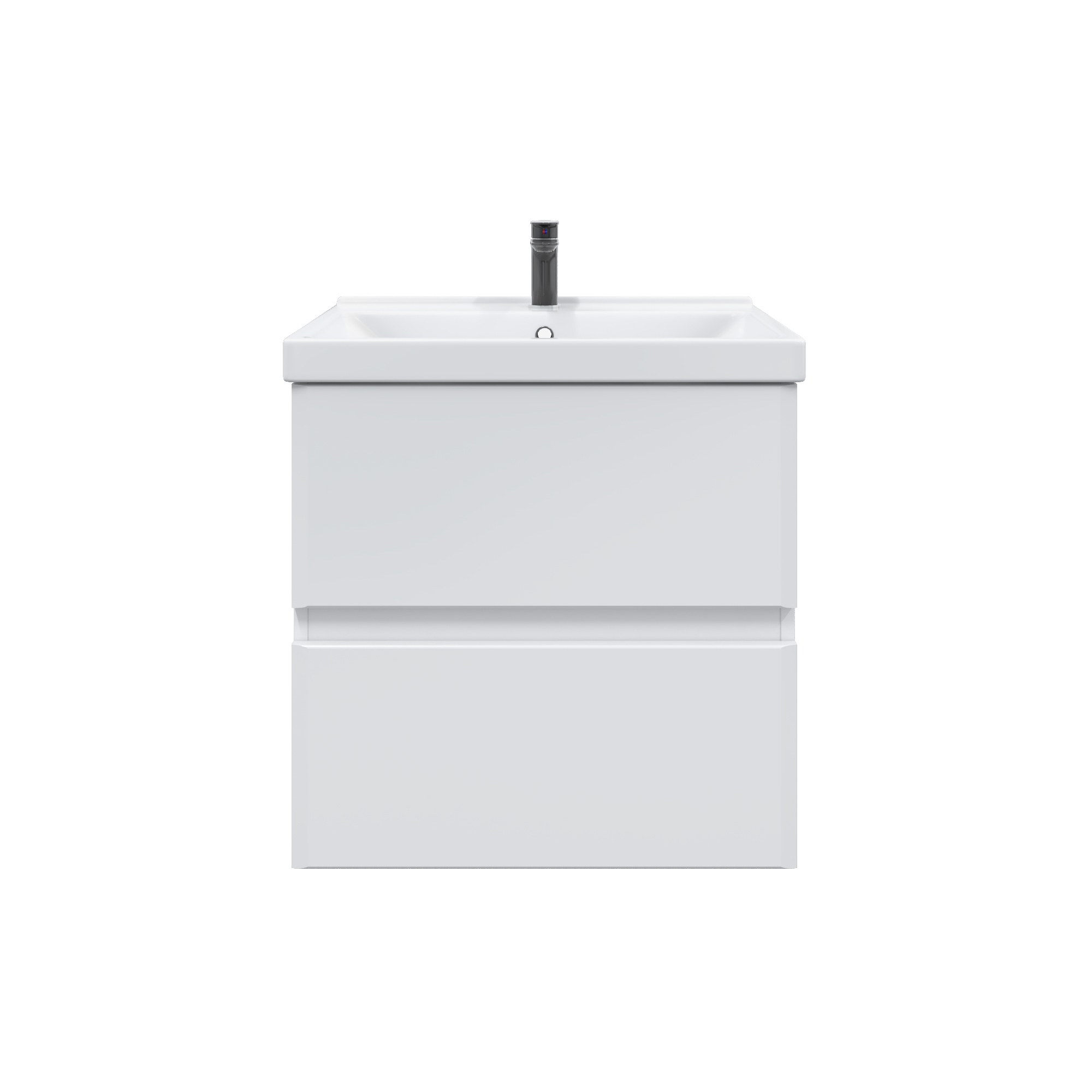 Изображение товара Тумба с раковиной RUVANN WELLA 50 белая подвесная для ванной комнаты