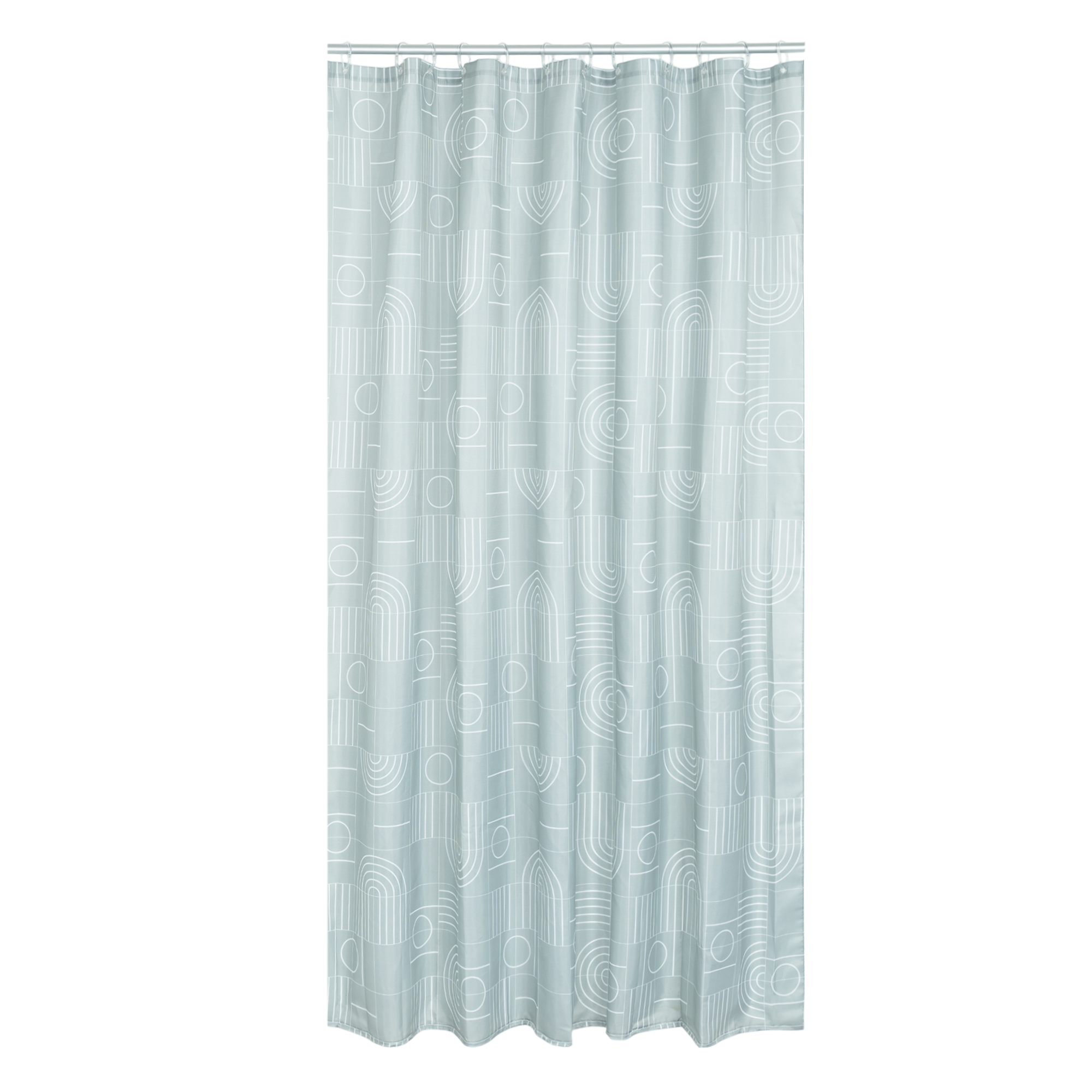 Изображение товара Штора для ванной Swensa Sally 200x180 см полиэстер серо-зеленая водоотталкивающая