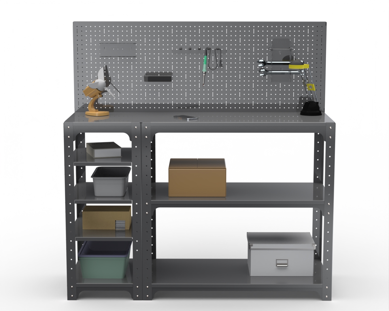 Изображение товара Стол-верстак Metalex 205020 950x1800x400 мм, максимальная нагрузка 260 кг