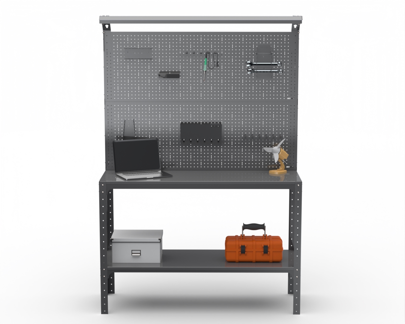 Изображение товара Стол-верстак Metalex 205353 1200x500 мм с освещением и перфопанелью