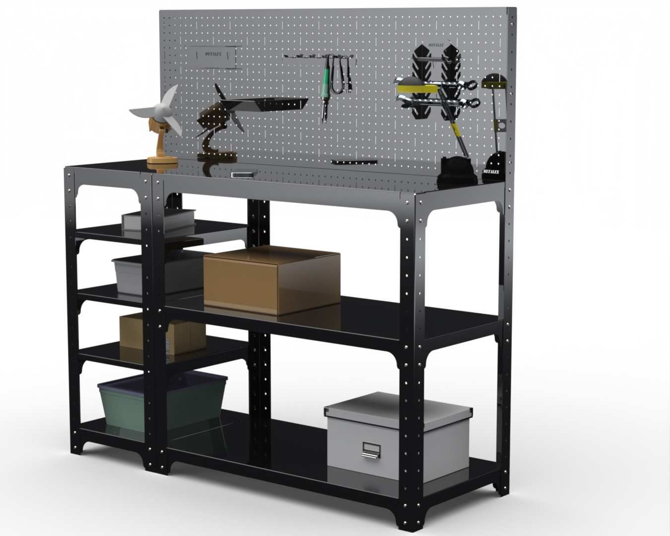 Изображение товара Стол-верстак Metalex 205503 950x1800x600 мм, максимальная нагрузка 260 кг