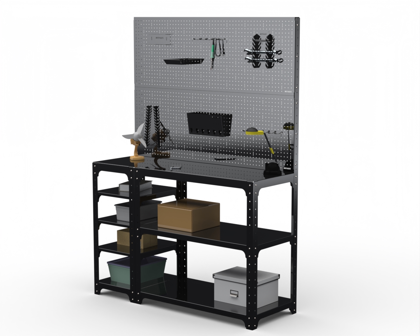 Изображение товара Стол-верстак Metalex 205507 950x1300x400 мм, максимальная нагрузка 260 кг