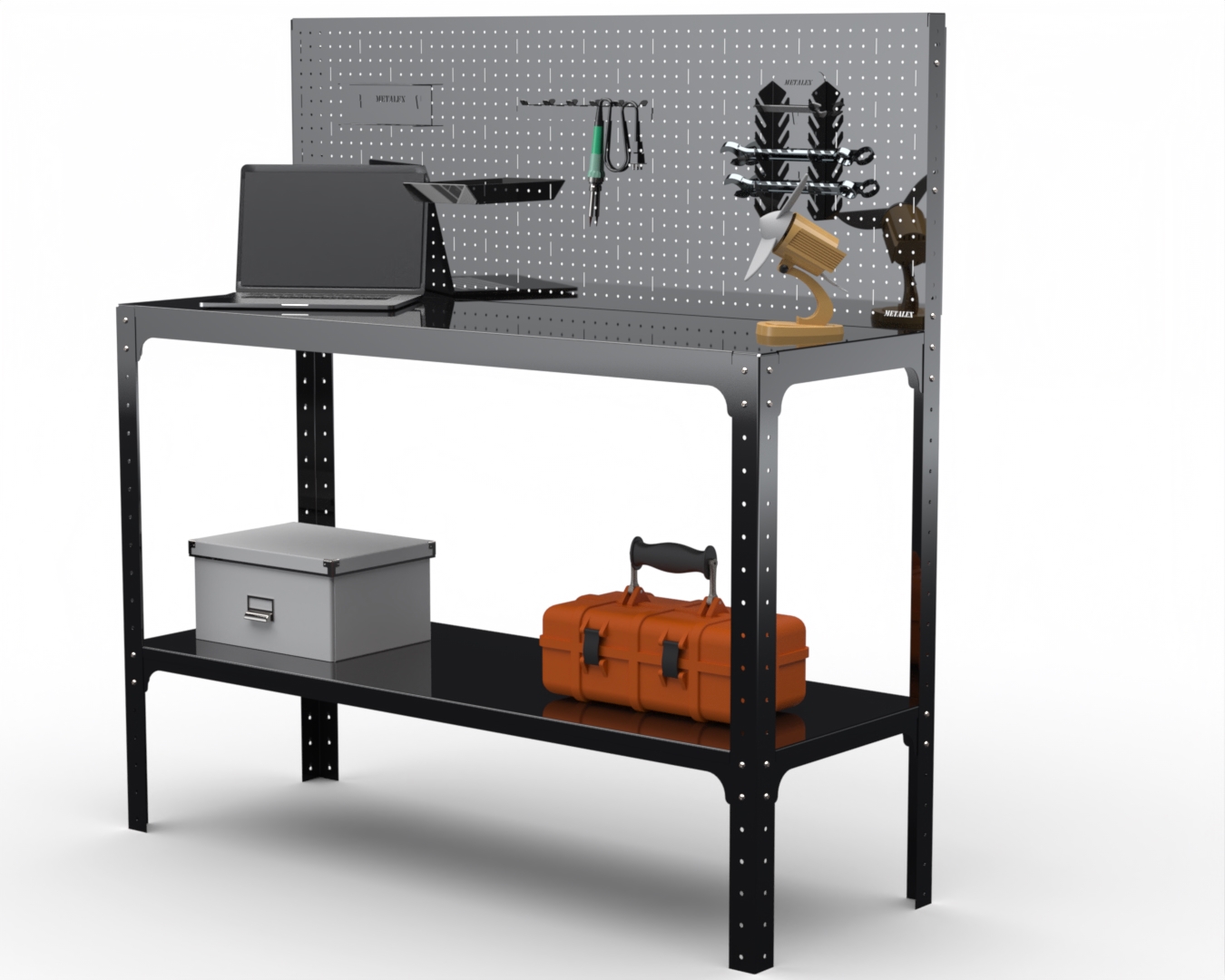 Изображение товара Стол-верстак Metalex 205554 950х1500х600 мм с перфопанелью и нагрузкой 260 кг