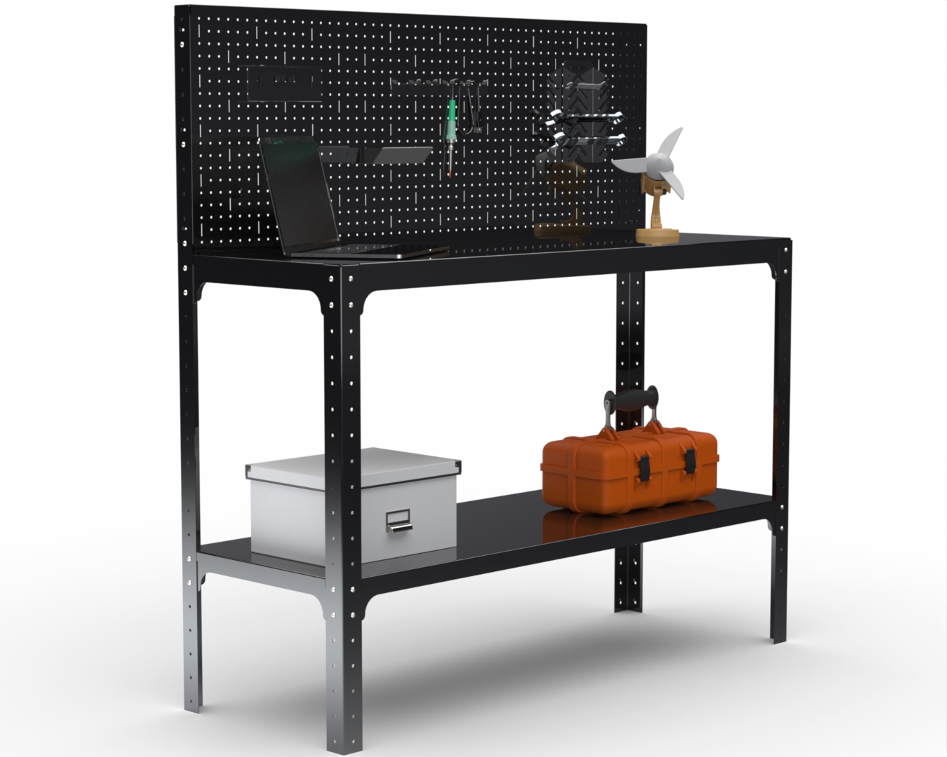 Изображение товара Стол-верстак Metalex 205555 для мастерской с перфопанелью