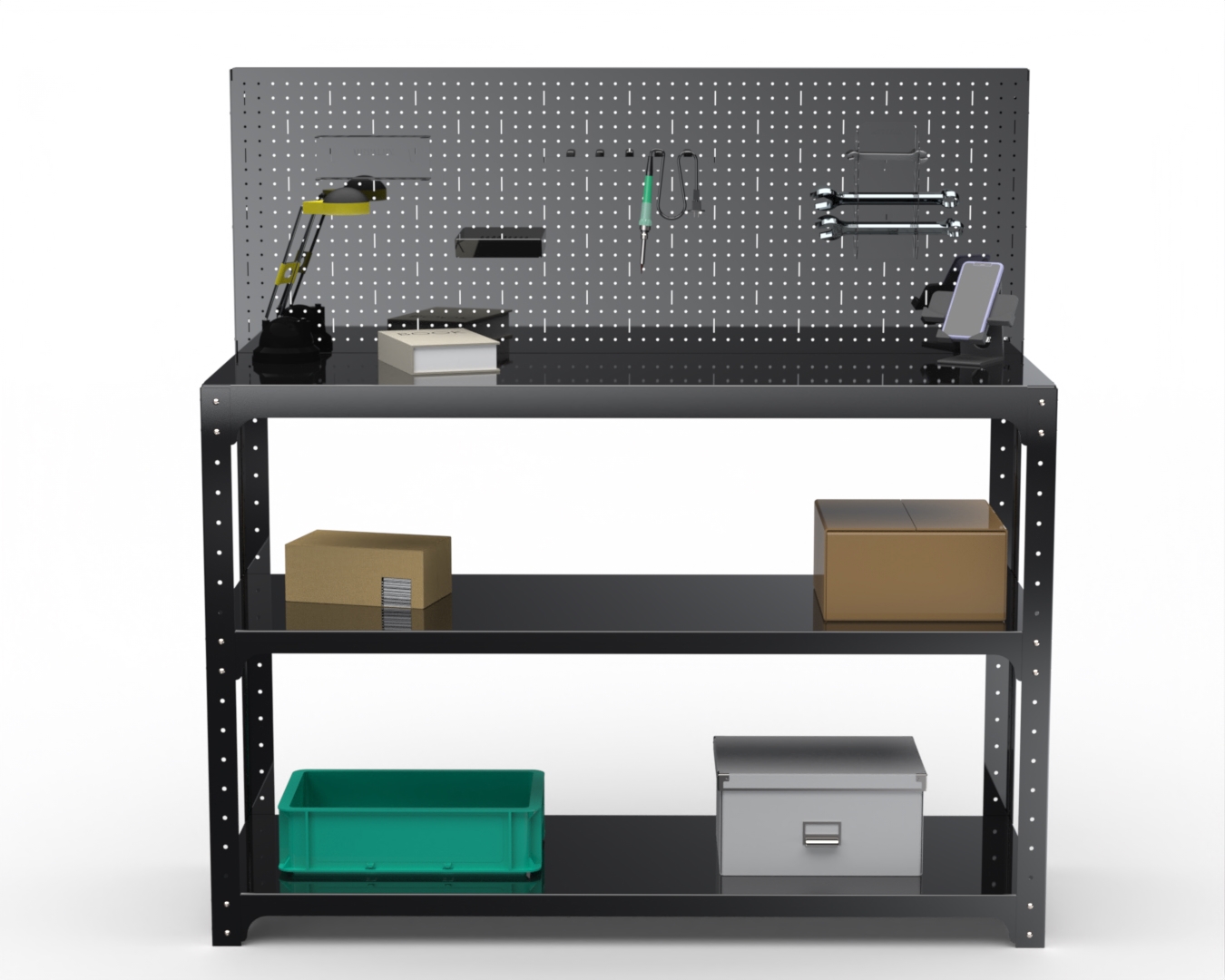 Изображение товара Стол-верстак Metalex 205561 950x1300x400 мм, максимальная нагрузка 260 кг