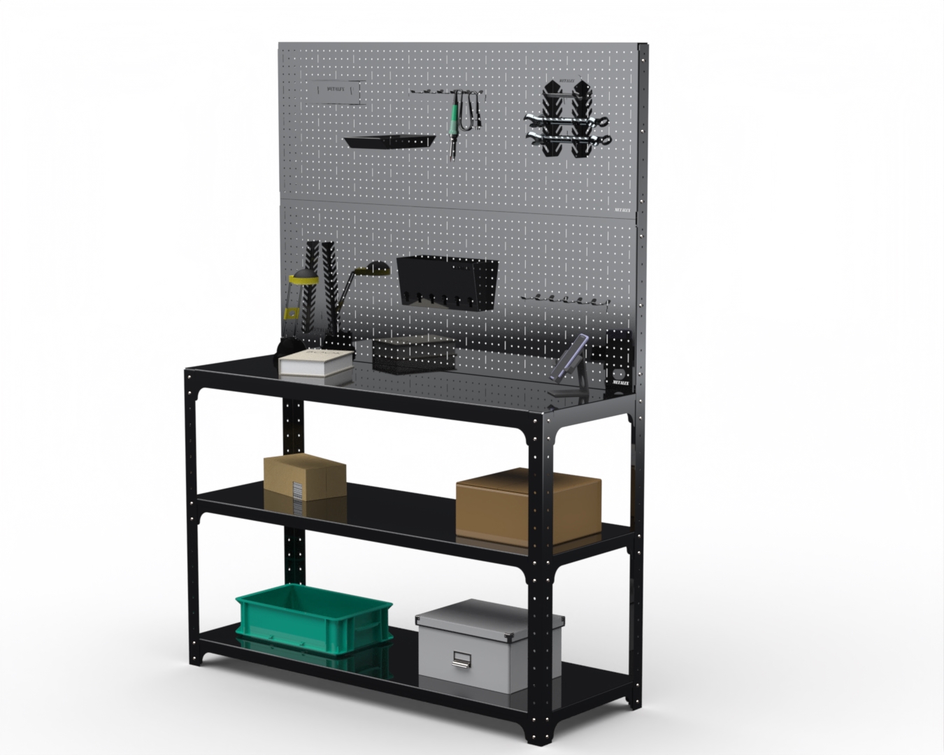 Изображение товара Стол-верстак Metalex 205612 950х1000х400 мм нагрузка 260 кг черный