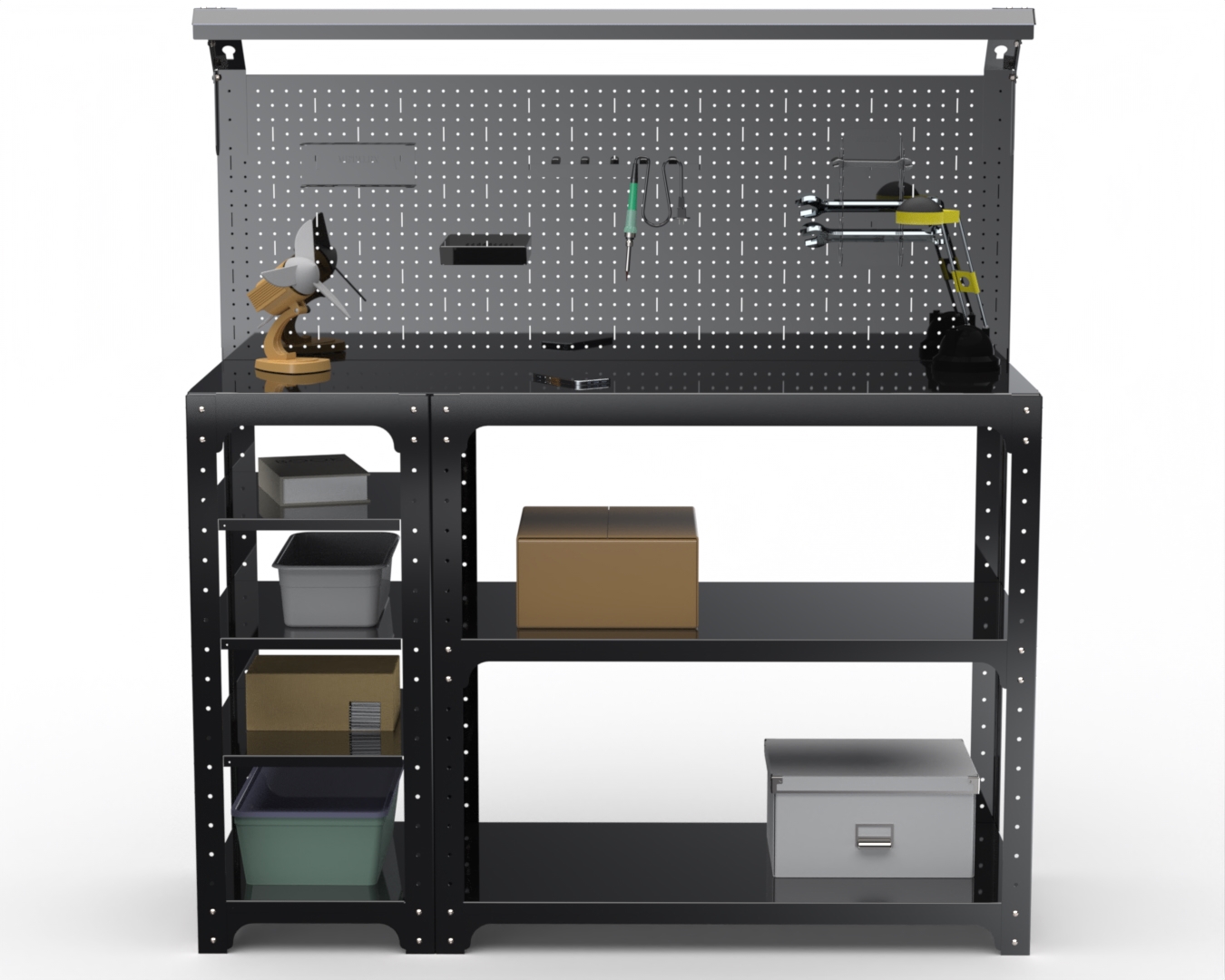 Изображение товара Стол-верстак Metalex 205696 950x1300x600 мм, максимальная нагрузка 260 кг