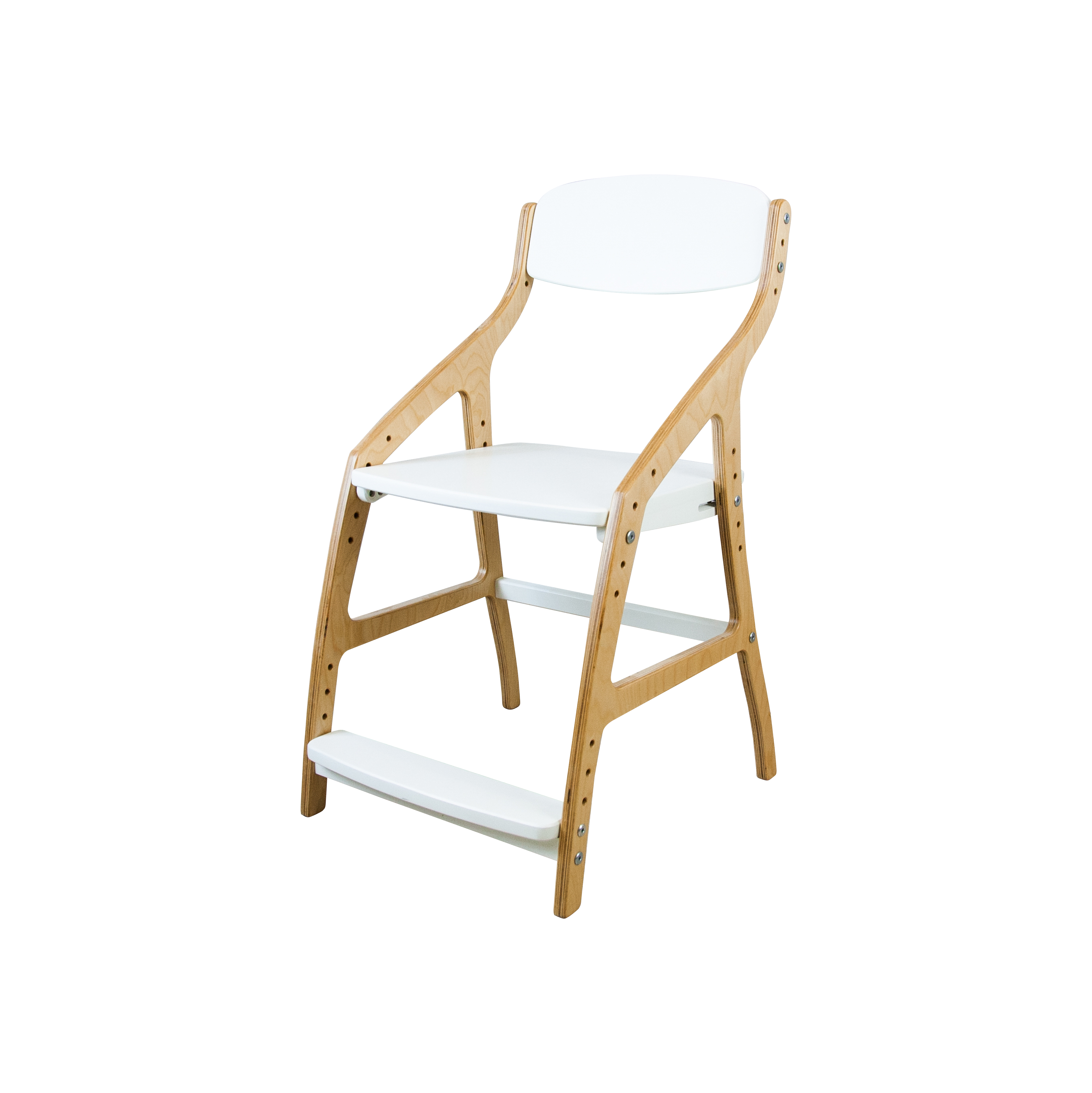 Изображение товара Растущий стул Эверест 42x83x51 см дерево цвет бежевый/белый