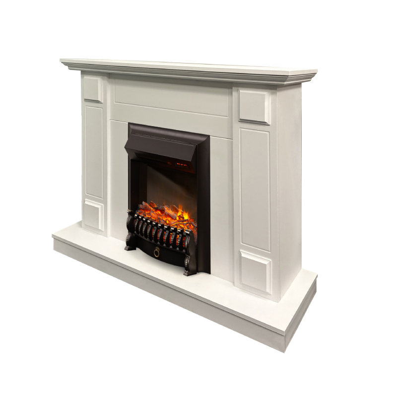 Изображение товара Каминокомплект Realflame Turin STD EUG-WT с электроочагом Fobos Lux BL, белый