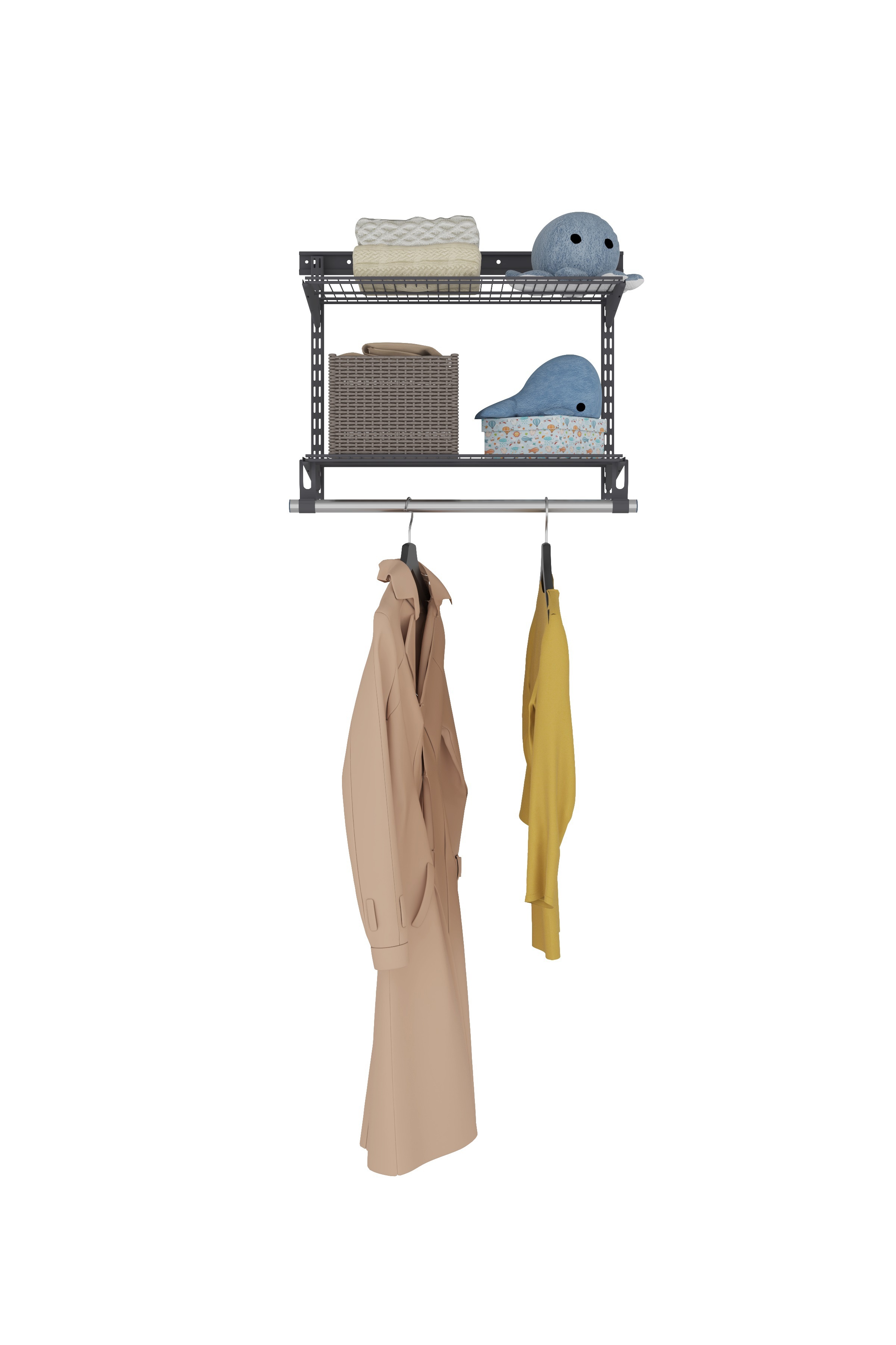 Изображение товара Гардеробная система Практик home Basic G60S 350x530x35 см цвет графит