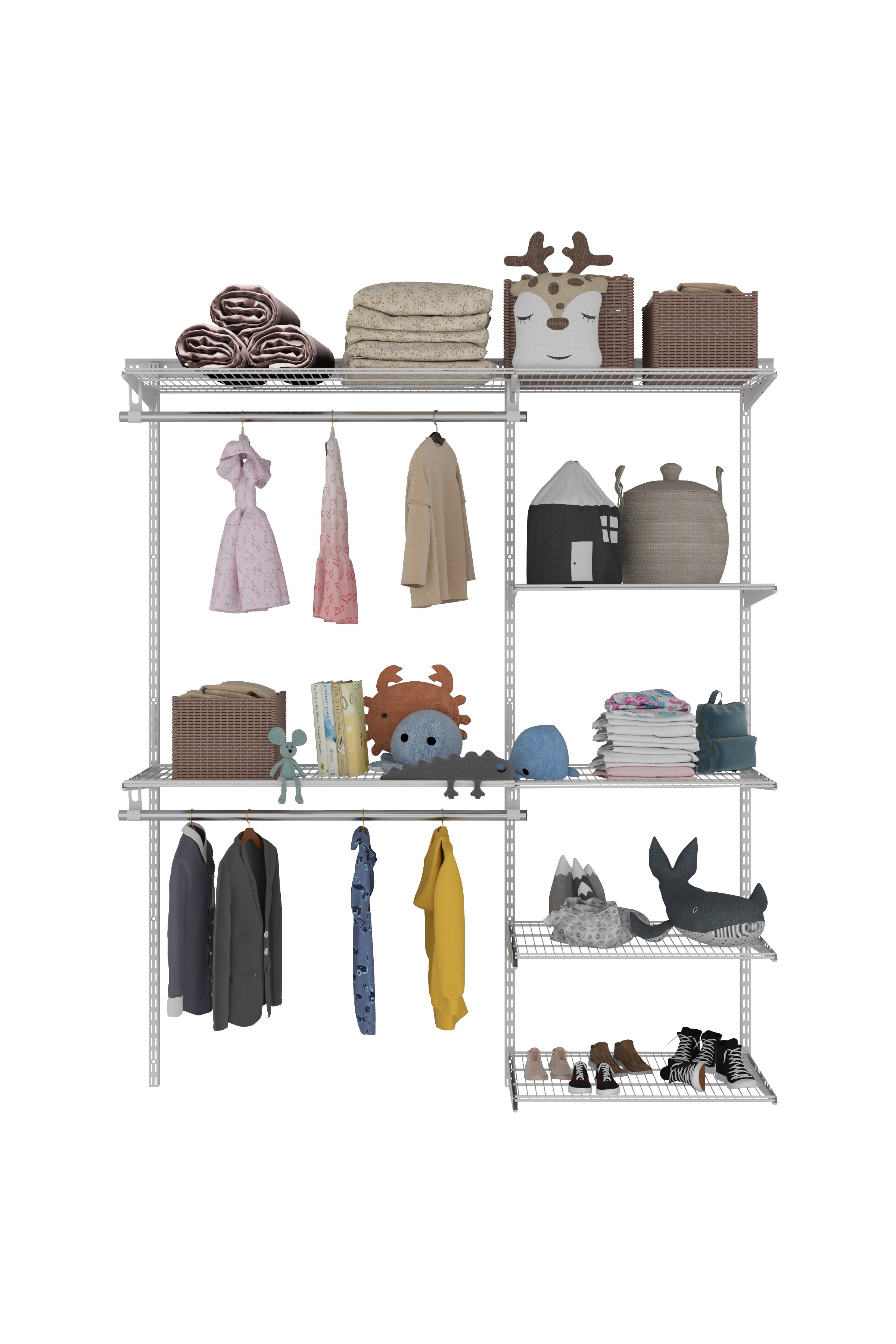 Изображение товара Гардеробная система Практик home Optima G150 450x2050x45 см цвет белый