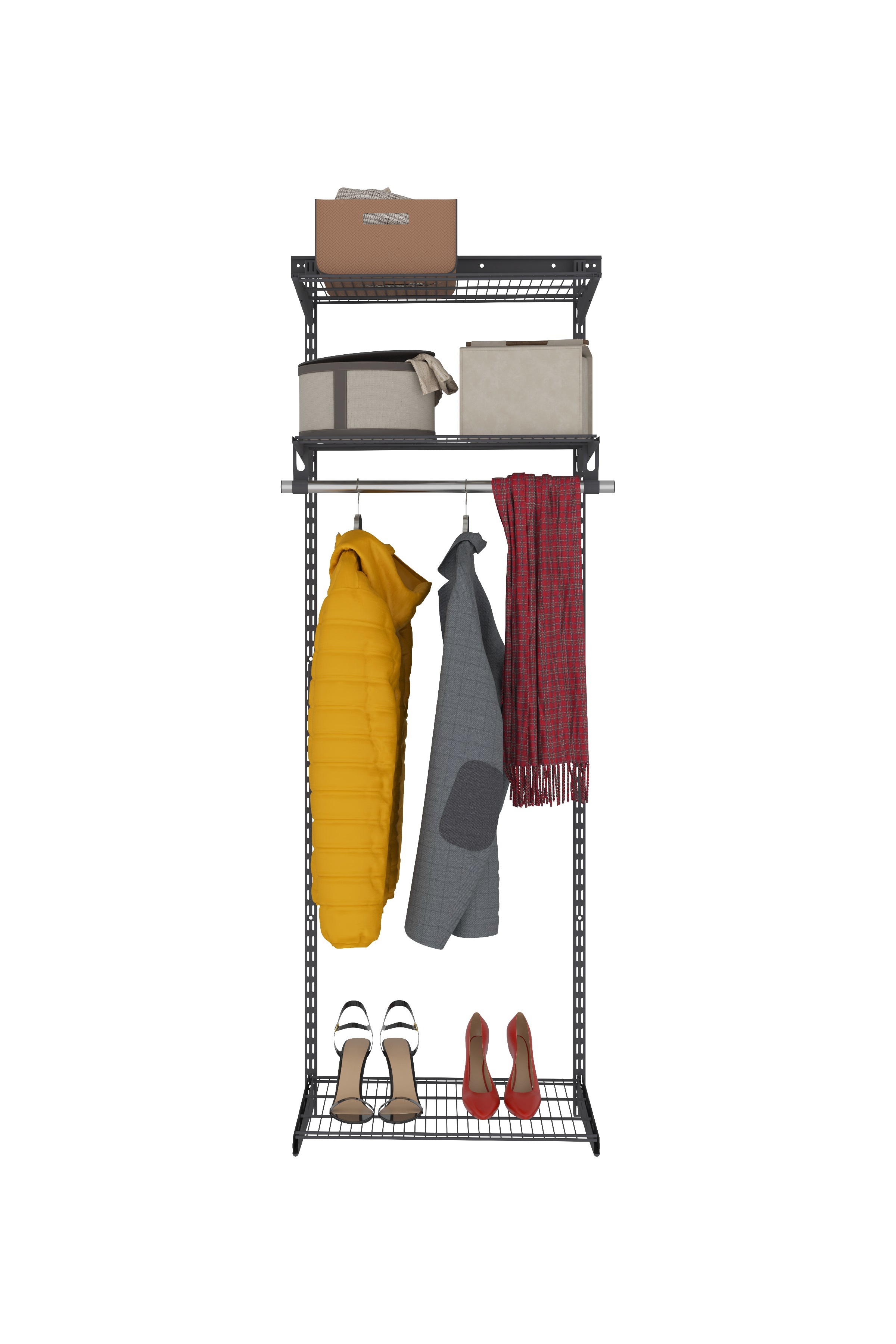 Изображение товара Гардеробная система Практик home Basic G60 графит 450x2050x45 см