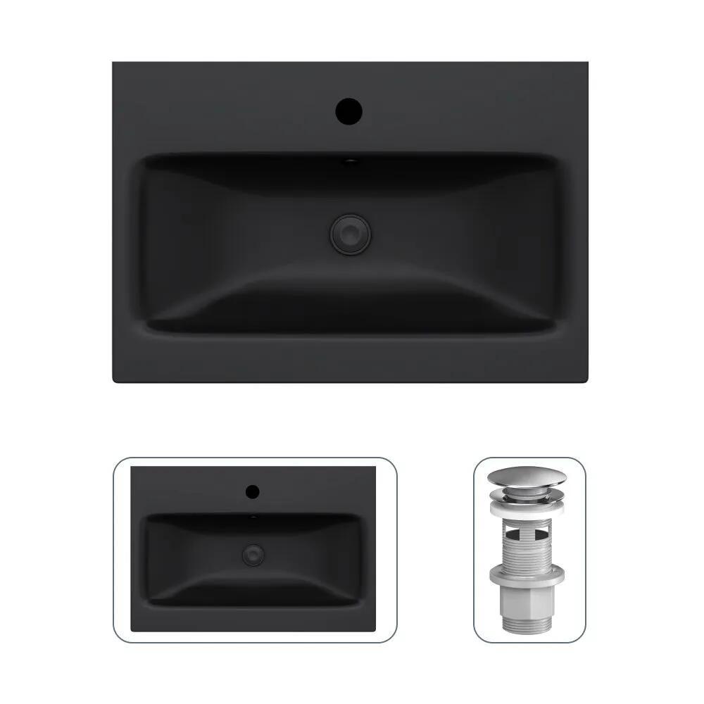 Изображение товара Раковина накладная AM.PM GEM M90-WCC0602BM-F070M100 60x42 см черная матовая