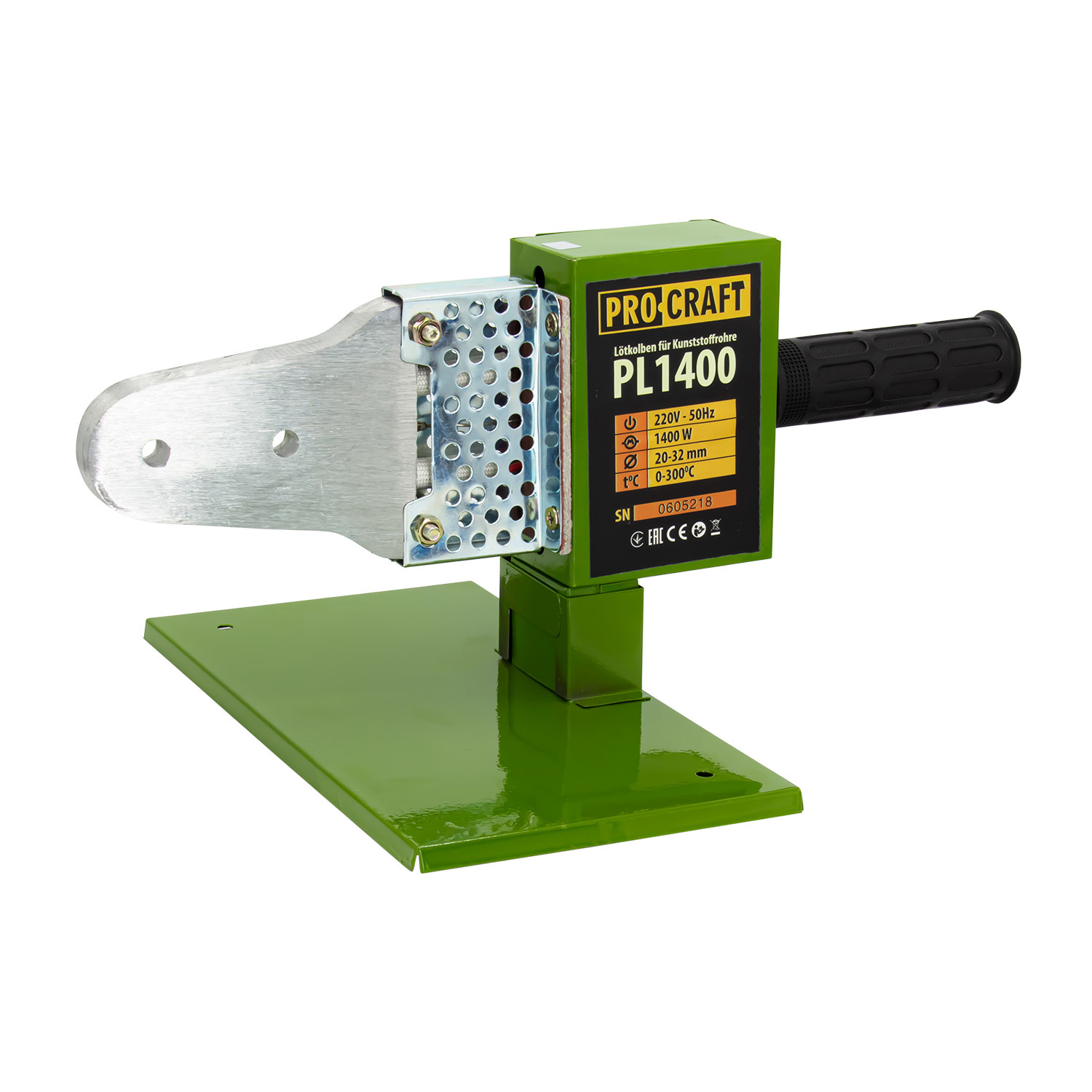 Изображение товара Паяльник для пластиковых труб PROCRAFT PL1400 1400 Вт для сварки полипропилена