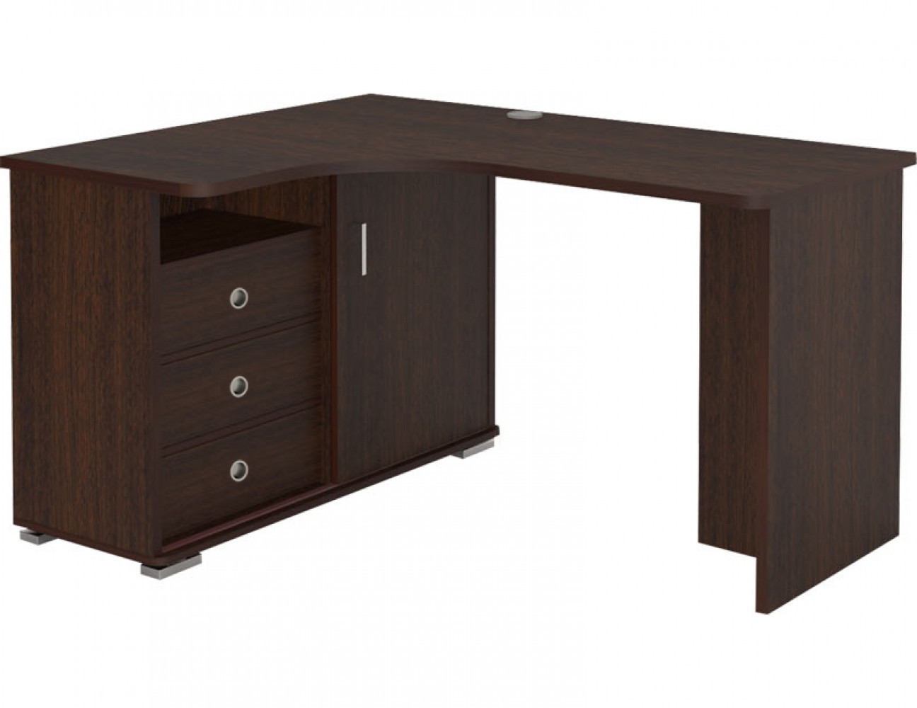 Изображение товара Стол Мэрдэс СР-145С В-ЛЕВ угловой с тумбой и ящиком, венге