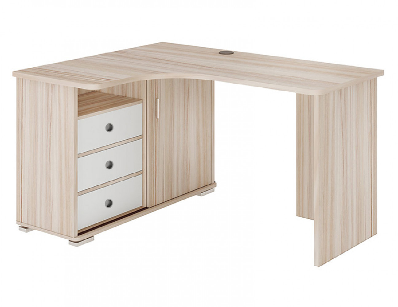 Изображение товара Стол Мэрдэс СР-145С КБЕК-ЛЕВ НОВЫЙ 116x75x140 см ЛДСП цвет белый/карамель