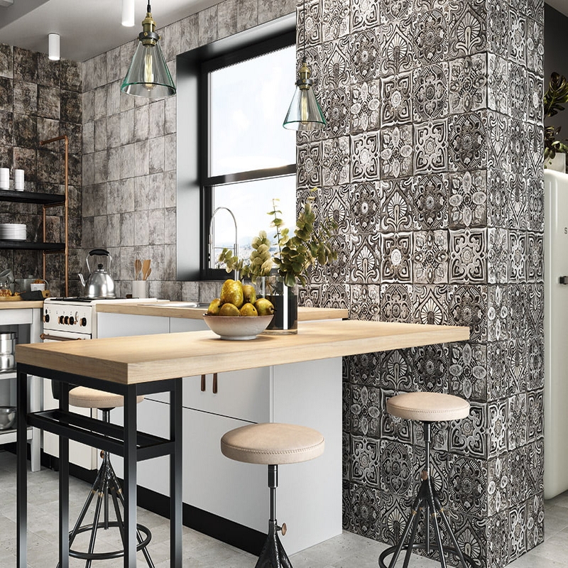 Изображение товара Керамическая настенная плитка Mainzu Mandala 20x20 темно-коричневая Испания