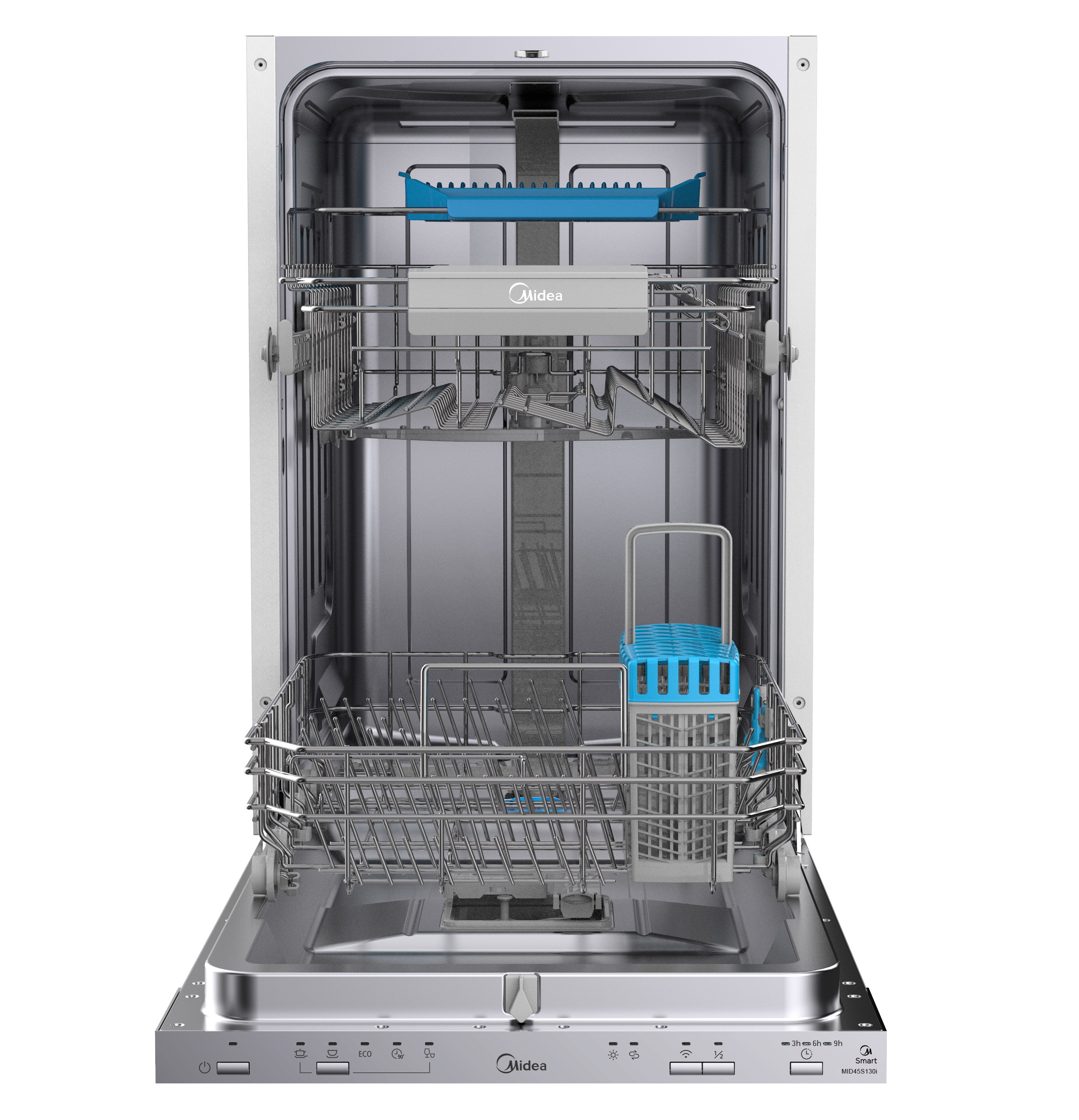 Встраиваемая посудомоечная машина Midea MID45S130i 45см 5 программ цвет серебристый - 4