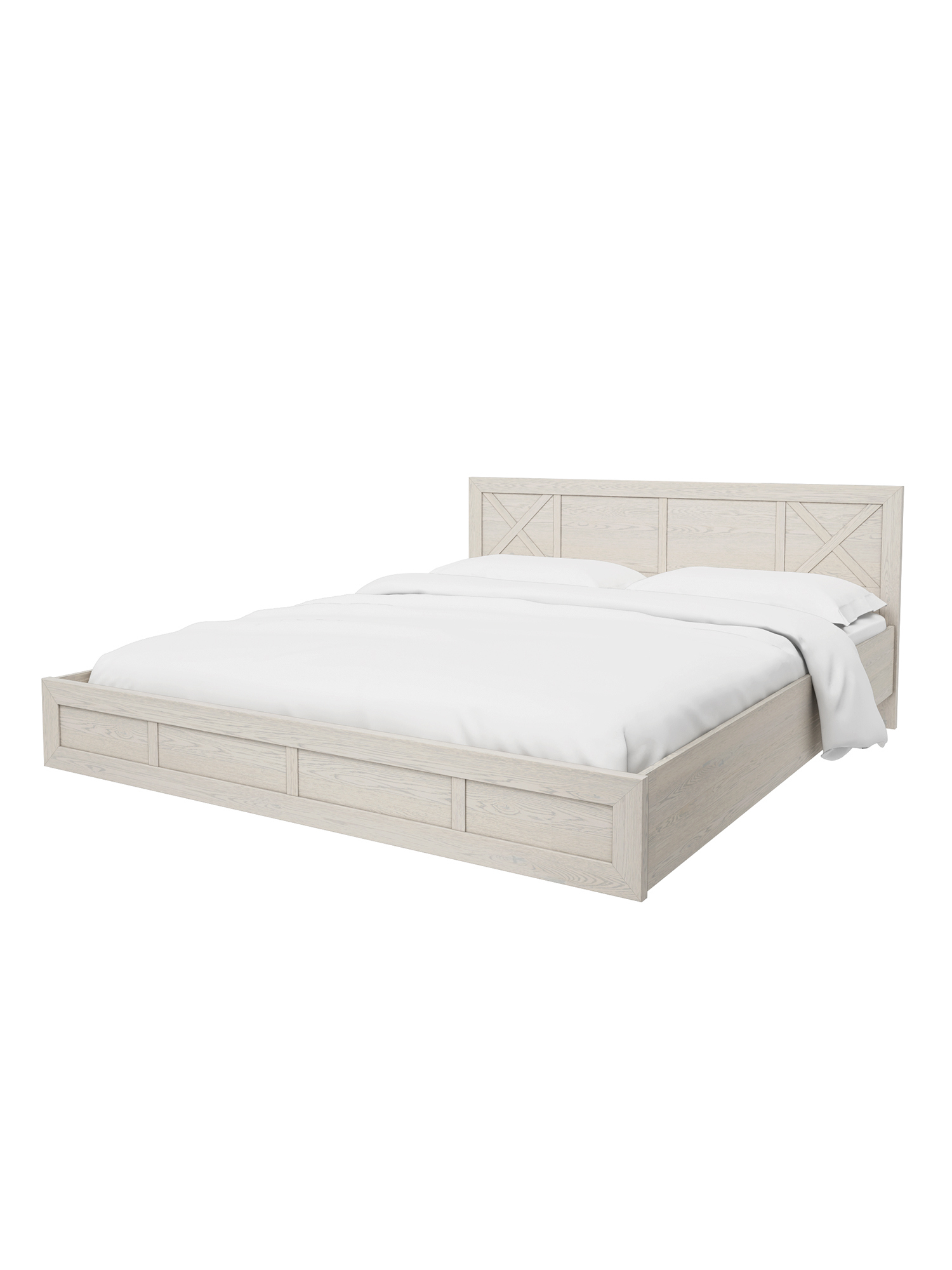 Изображение товара Кровать Beneli Лозанна 166 x 80 см МДФ белый дуб