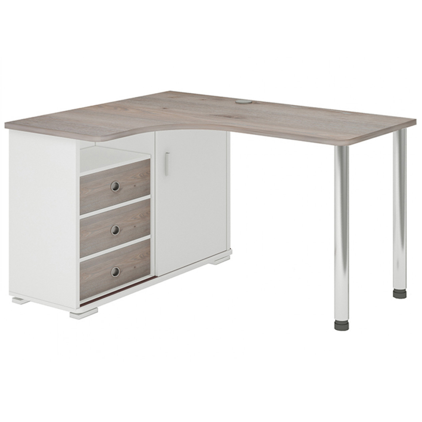 Изображение товара Стол Мэрдэс СР-145СМ БЕНН-ЛЕВ 116x75x140 см ЛДСП цвет белый/ясень шимо светлый