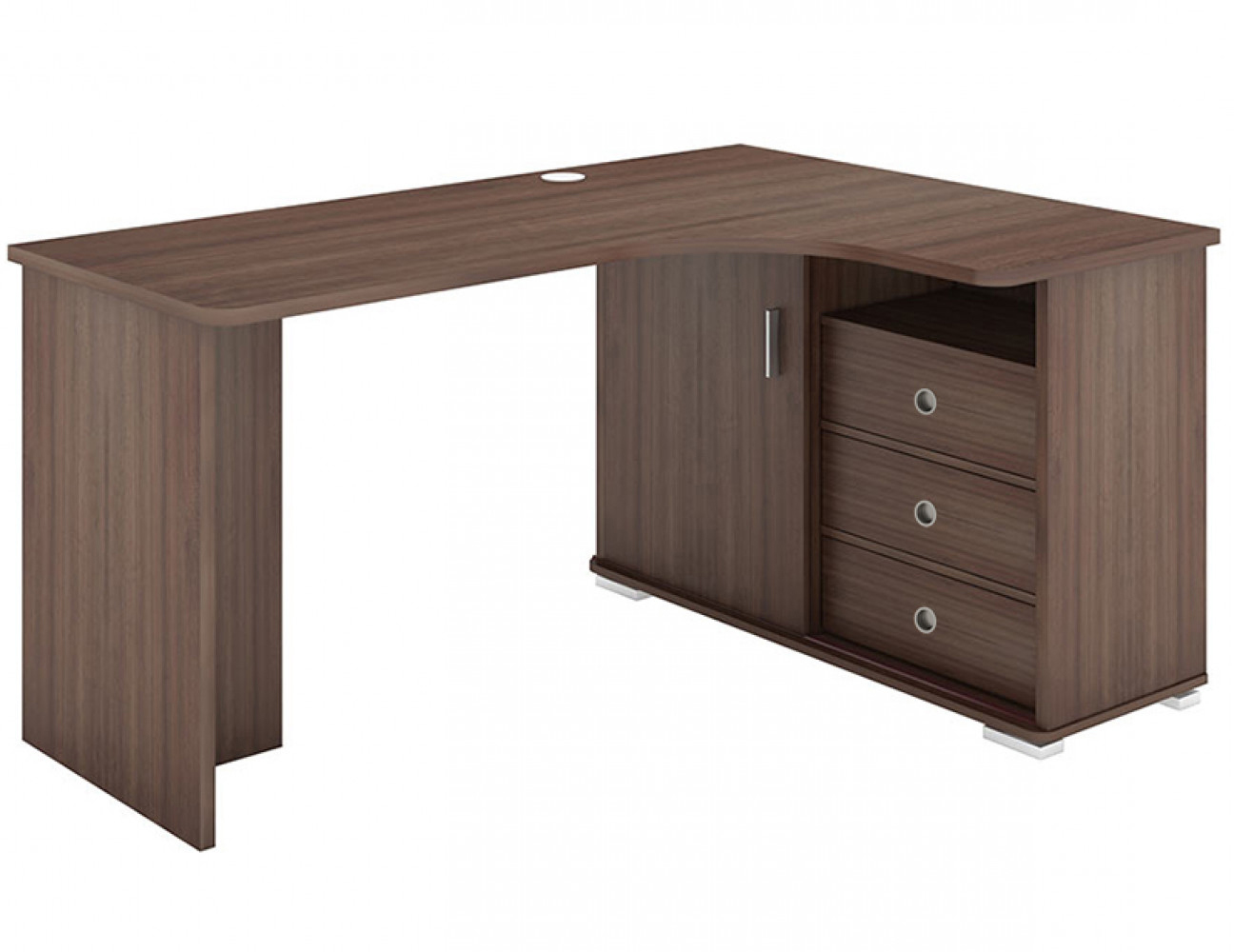 Изображение товара Стол Мэрдэс СР-145С угловой для дома и офиса ясень шимо темный 116х75х140 см