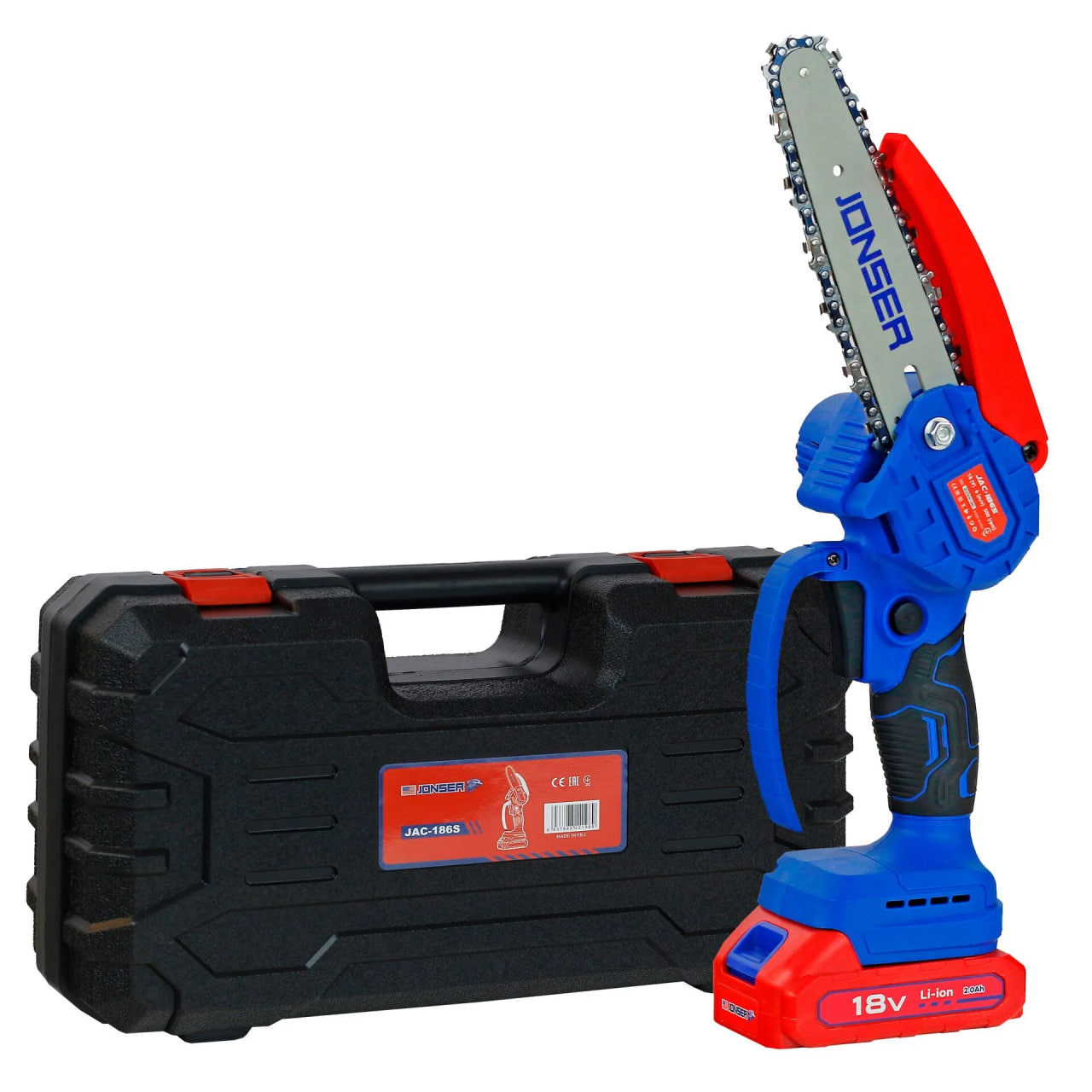 Изображение товара Мини-пила цепная аккумуляторная Jonser JAC-186S 18 В шина 15 см