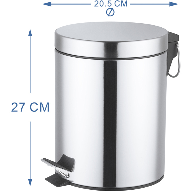 Изображение товара Контейнер для мусора KONSENSA Терни 5 л хромированный