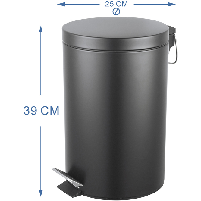 Изображение товара Контейнер для мусора для ванной KONSENSA Терни 12 л черный металл