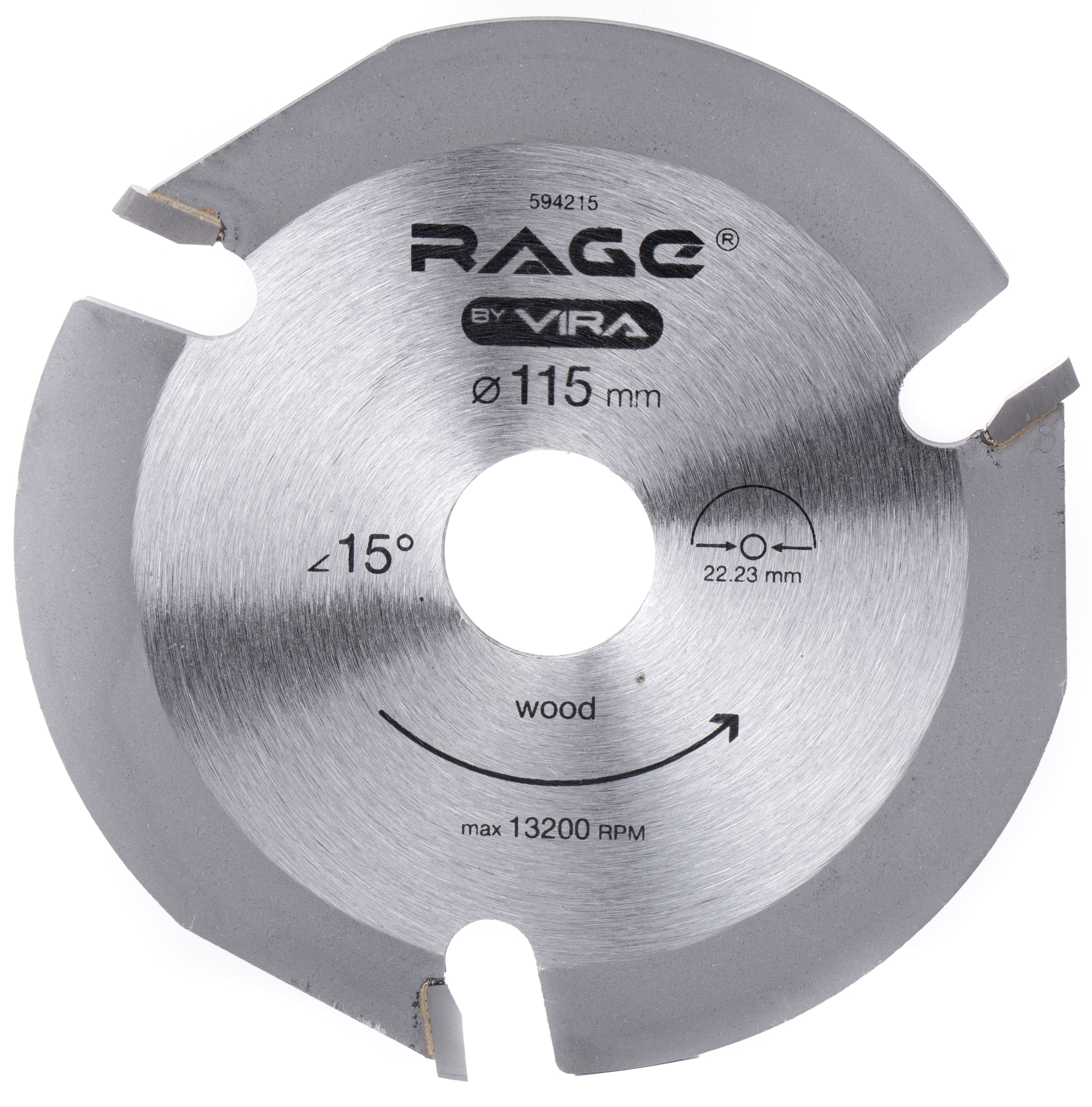 Изображение товара Диск пильный по дереву Rage by Vira 115 мм для УШМ 3 зуба