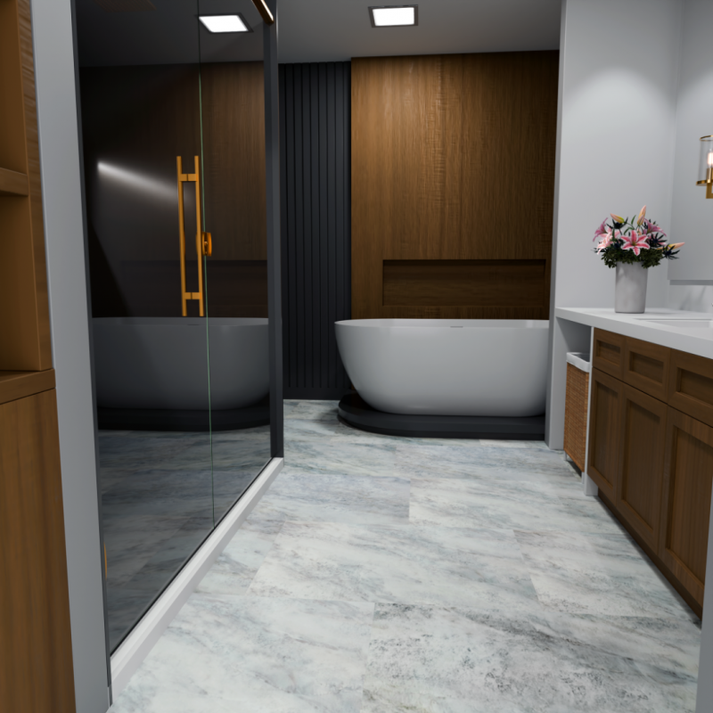 Изображение товара SPC плитка Texfloor 253 Мегаполис Мрамор Бордо 4.5 мм водостойкая и износостойкая