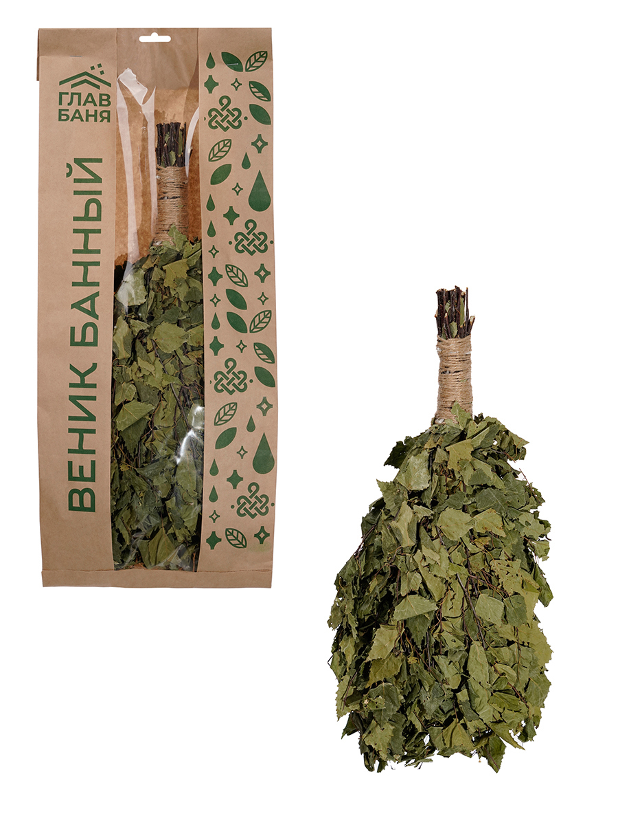 Изображение товара Березовый веник для сауны XXL ГлавБаня натуральный ручной работы