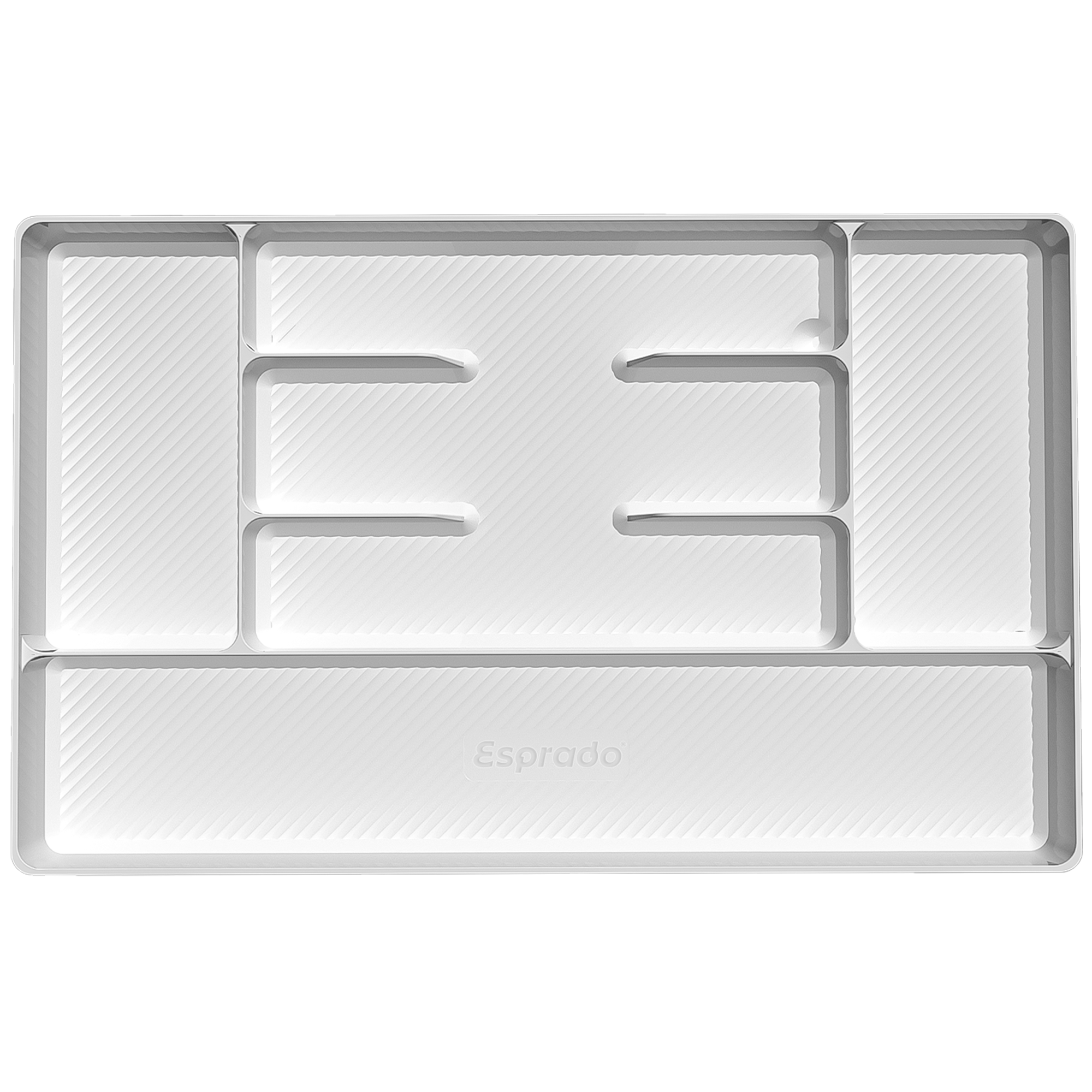 Лоток для столовых приборов 6 отсеков Esprado Comfort 49x5x30 см полипропилен цвет белый - 1