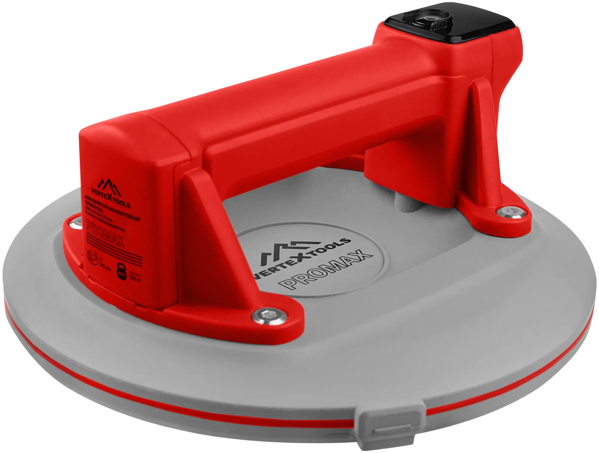 Присоска для плитки и стекла вакуумная аккумуляторная Vertextools 0017-03-03, 12 В Li-ion 2 Ач