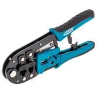 Изображение товара Кримпер Gross 17719 для обжима RJ45 RJ11 клемм телефонных и компьютерных