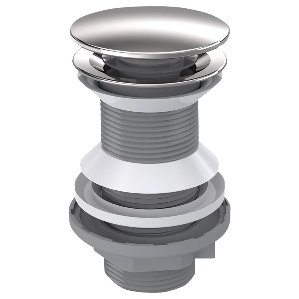 Изображение товара Донный клапан для раковины Aquanet 00342070 12.5 см ø50 клик-клак цвет серый