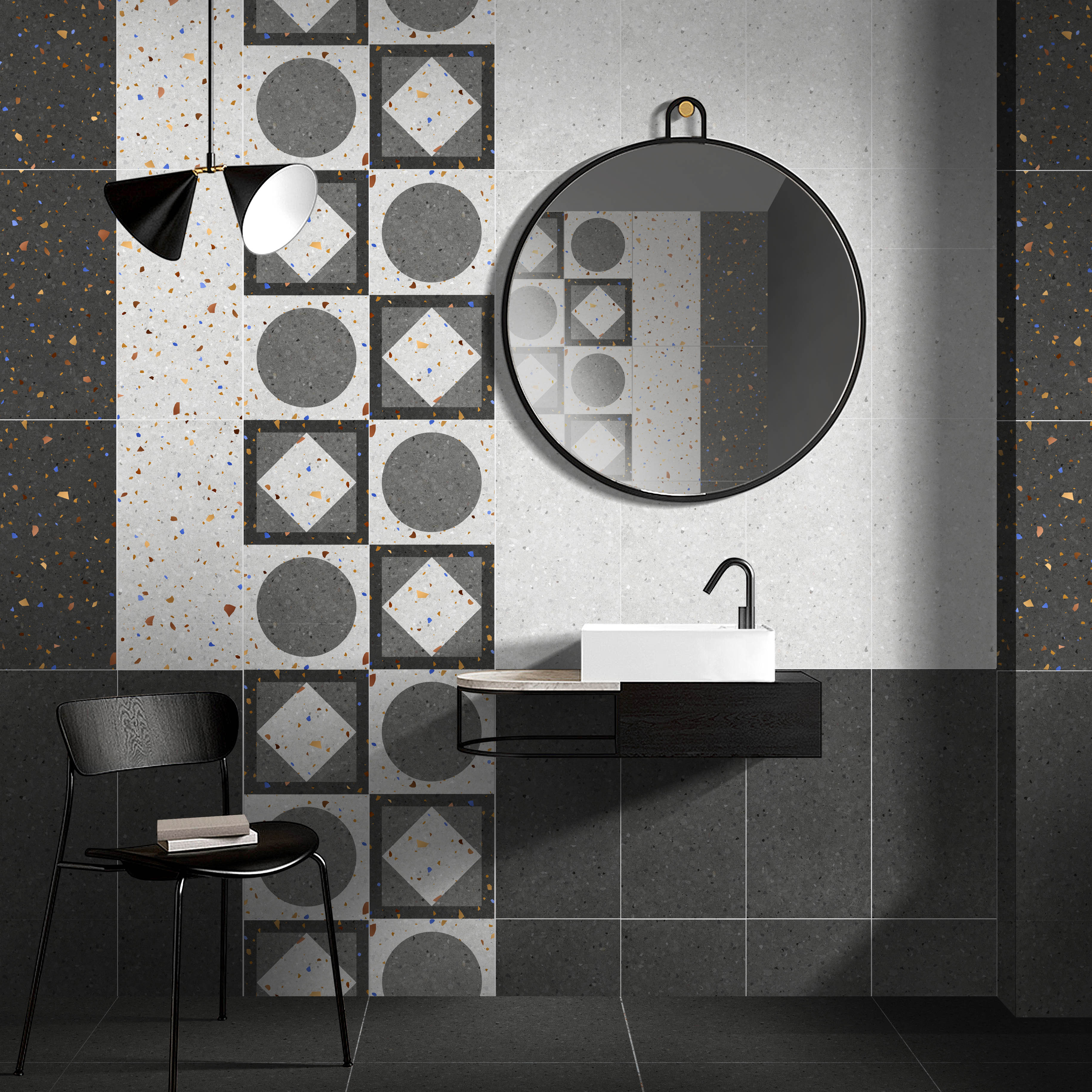 Изображение товара Настенная плитка Керамин Салерно 5Д 60x30 см матовая графит