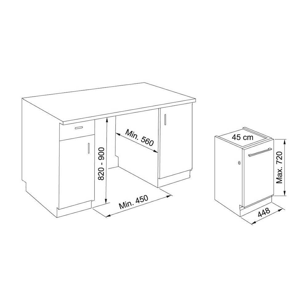 Изображение товара Встраиваемая посудомоечная машина Franke FDW 4510 E8P E 45 см 10 программ серый