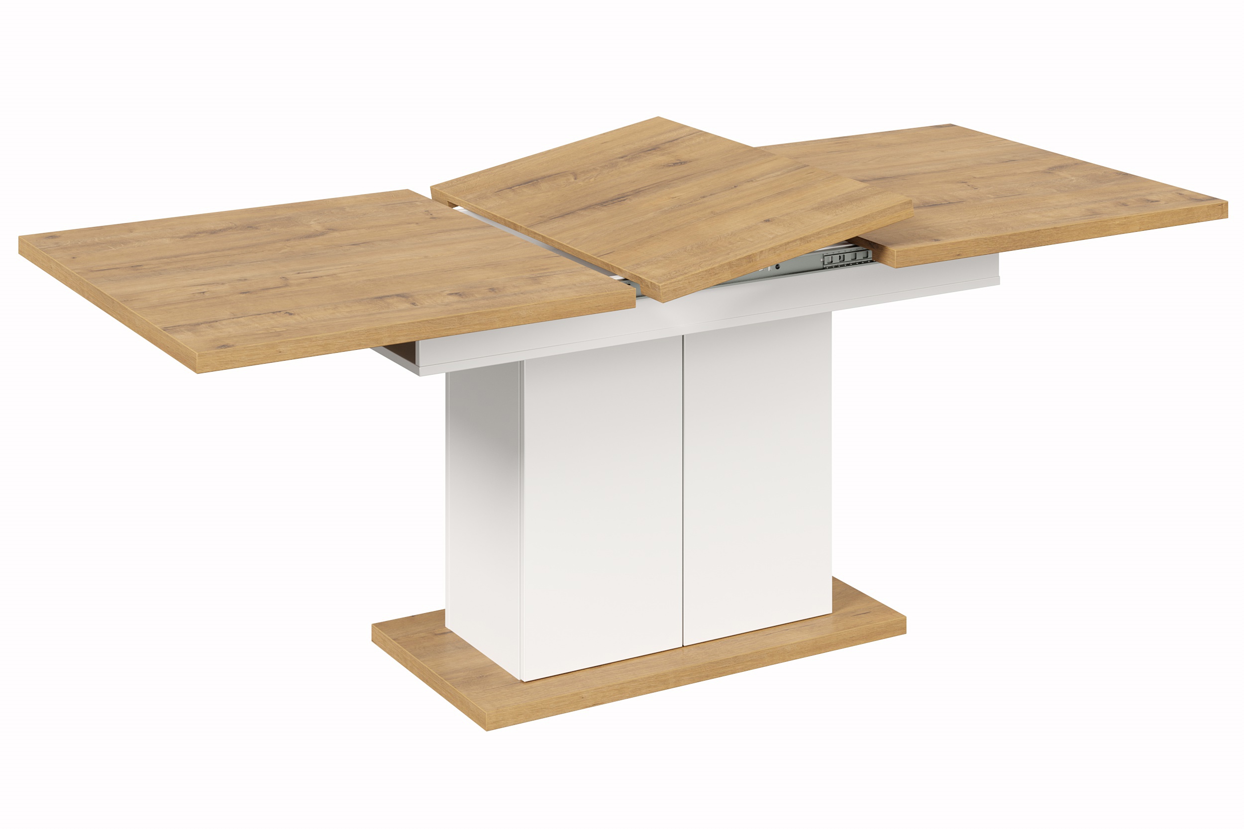 Изображение товара Стол прямоугольный Хочу домой 150x150 см лдсп цвет белый/дуб бунратти