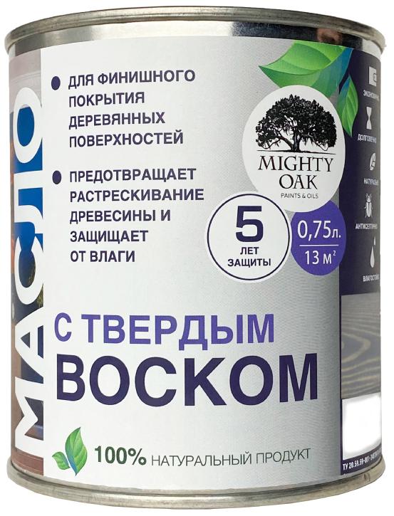 Изображение товара Масло с твердым воском Mighty Oak цвет графит 0.75 л