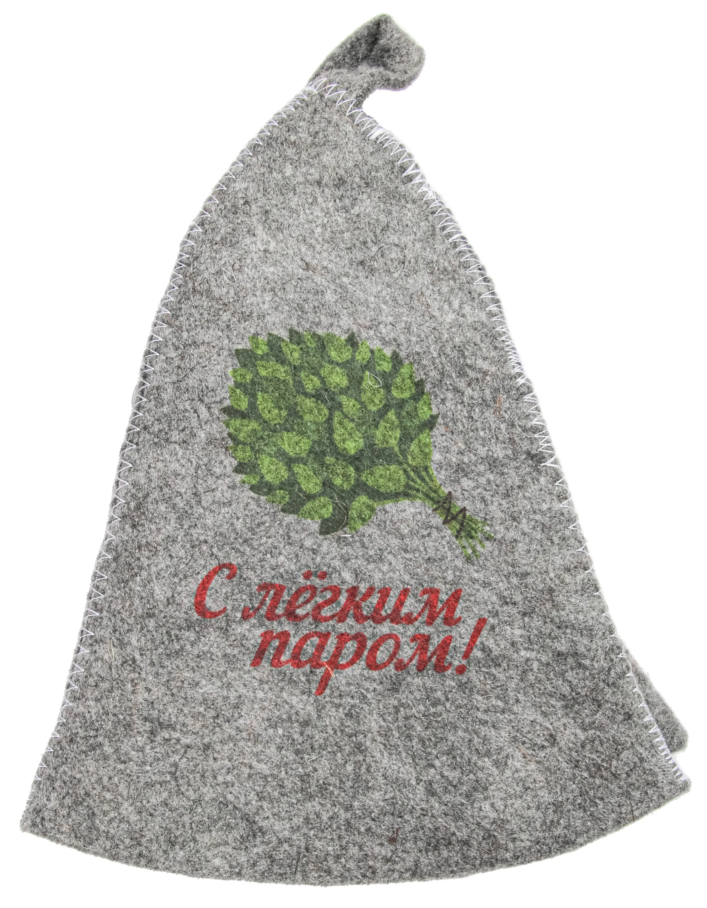 Шапка для бани Банный мир С легким паром войлок цвет серый - 4