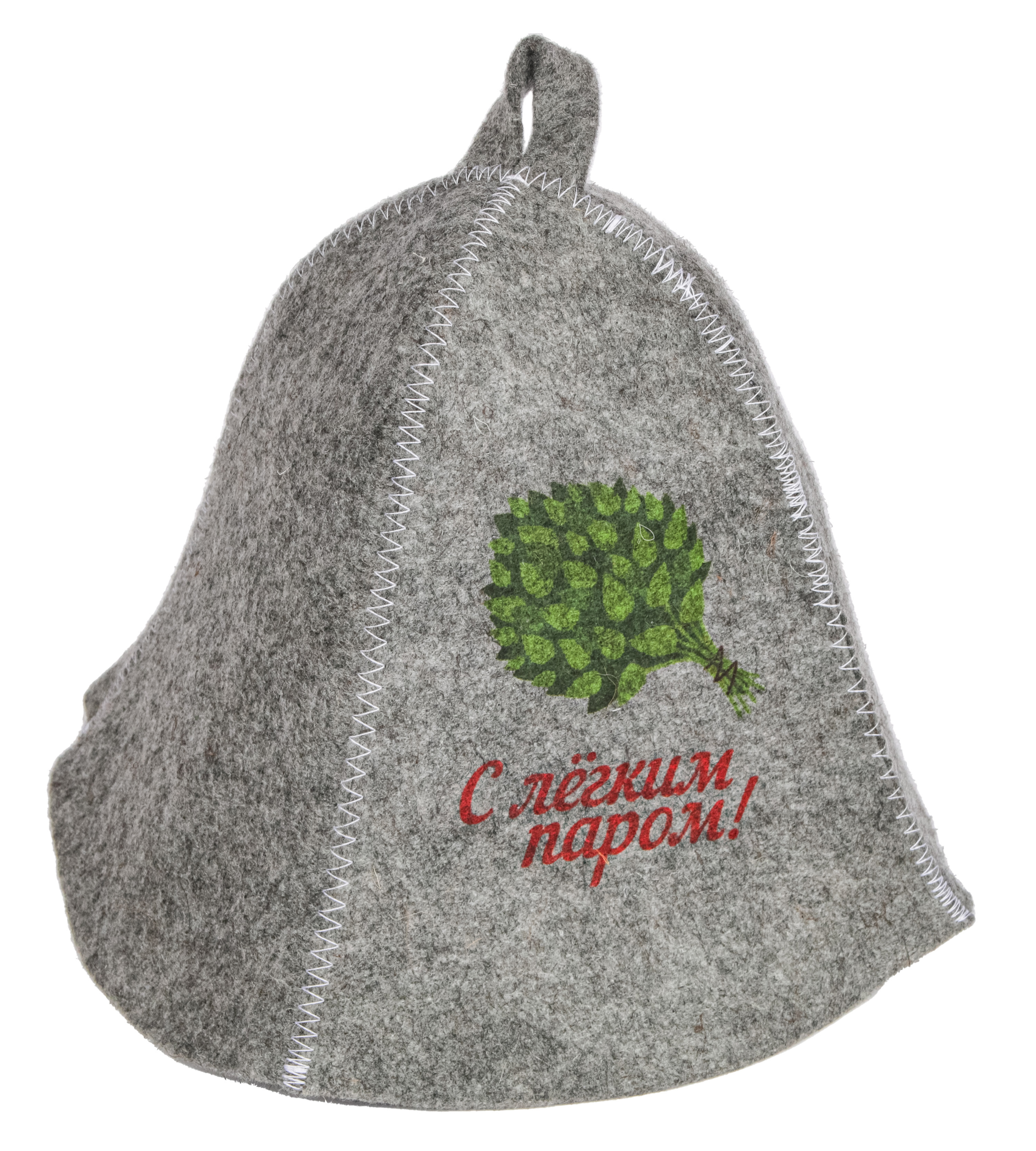 Изображение товара Шапка для бани Банный мир С легким паром войлок цвет серый